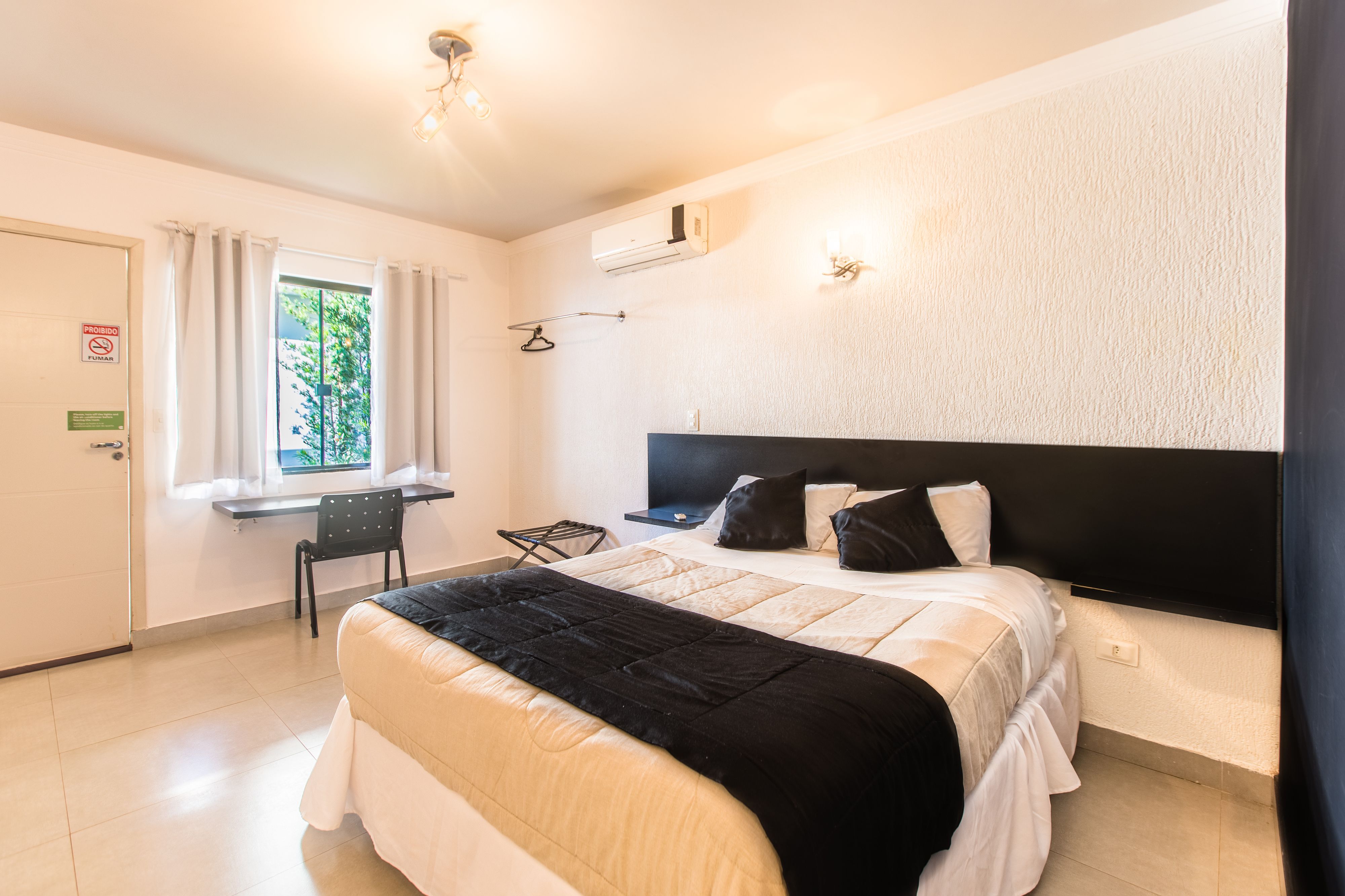 Blackout curtains, rollaway beds, free WiFi, bed sheets