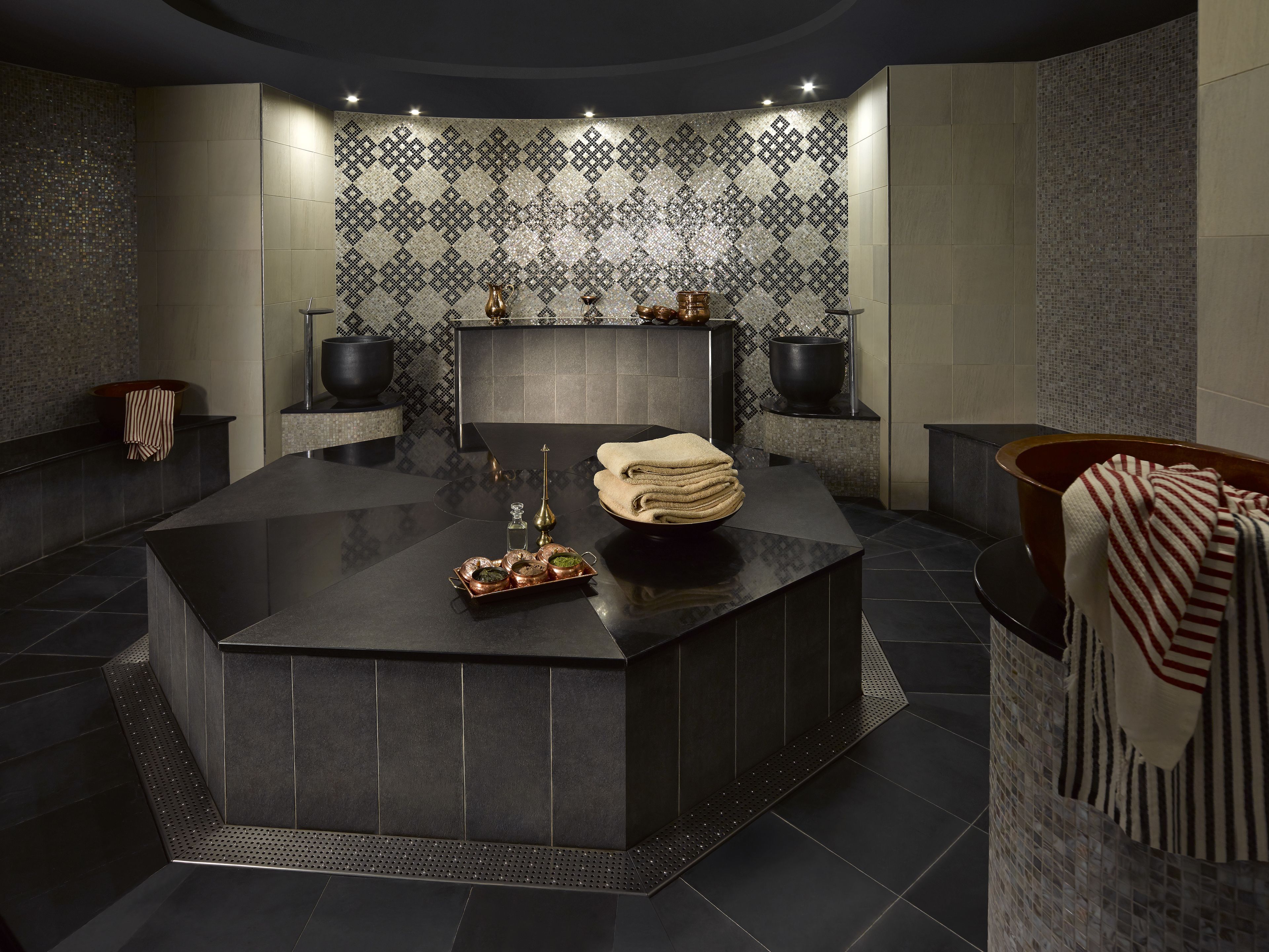 土耳其浴、美體療程、芳療、熱石按摩、泰式按摩、運動按摩