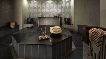 Turkish bath, body treatments, aromatherapy, hot stone massages