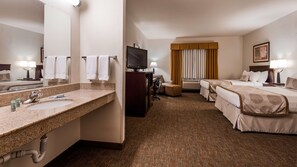 Standard Room, 2 Queen Beds, Non Smoking, Refrigerator & Microwave