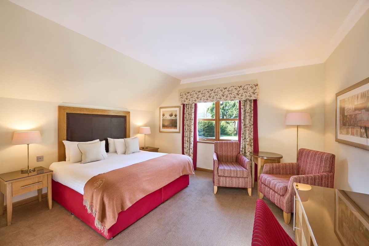 deluxe room, 1 king bed, non smoking | in-room safe, desk, iron/ironing board, free wifi