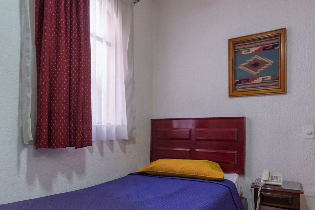 Habitación individual, 1 cama individual | Ropa de cama de alta calidad, caja fuerte, escritorio y cortinas opacas