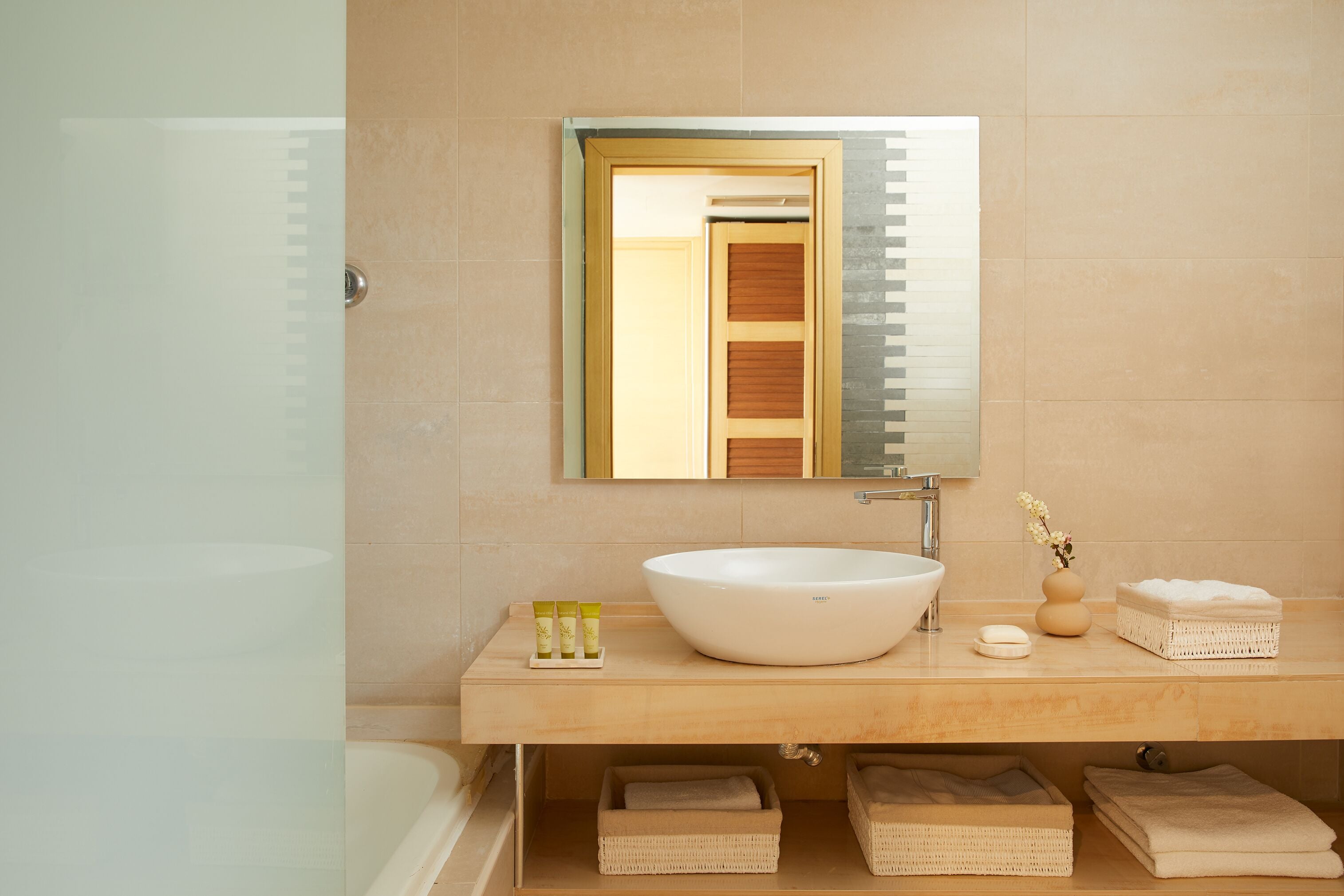 free toiletries, hair dryer, bathrobes, slippers