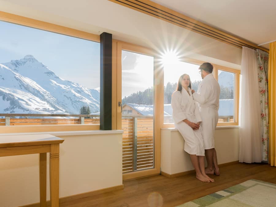Romantische Suite, Balkon, Bergblick | Ausblick vom Zimmer