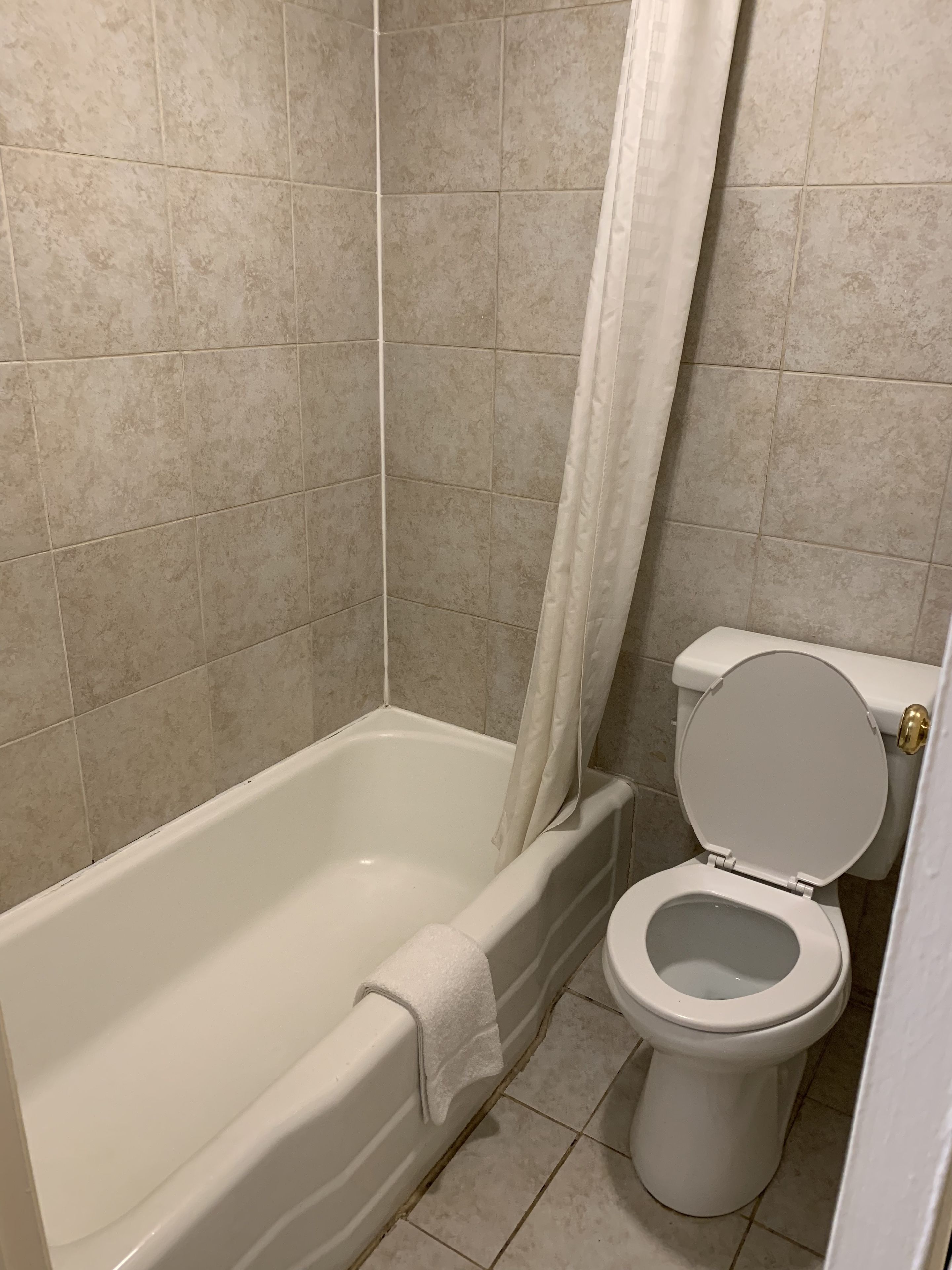 Bathroom | Combined shower/tub, free toiletries, hair dryer, towels