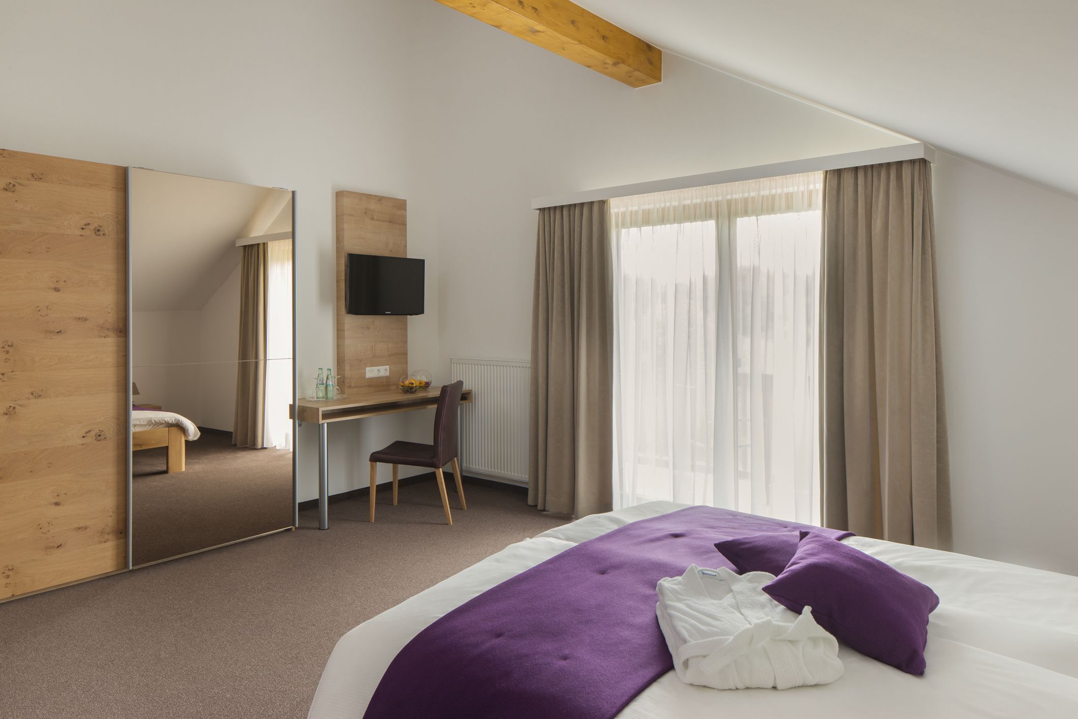 Premium bedding, pillow-top beds, in-room safe, desk