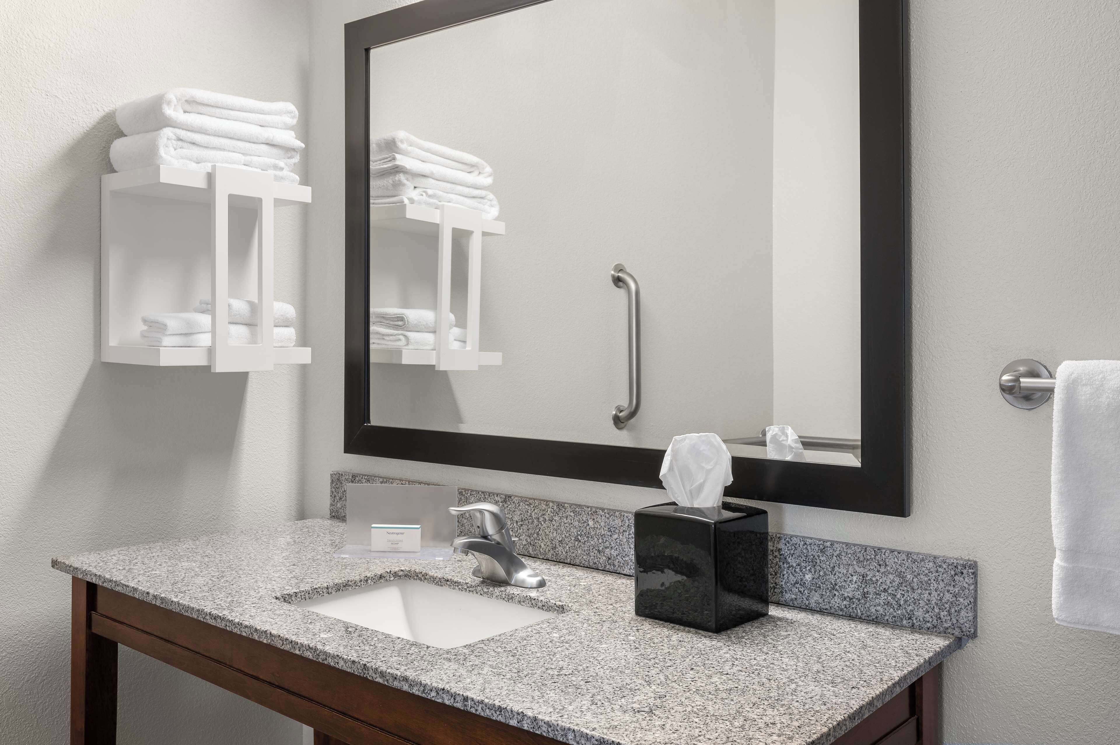 free toiletries, hair dryer, towels