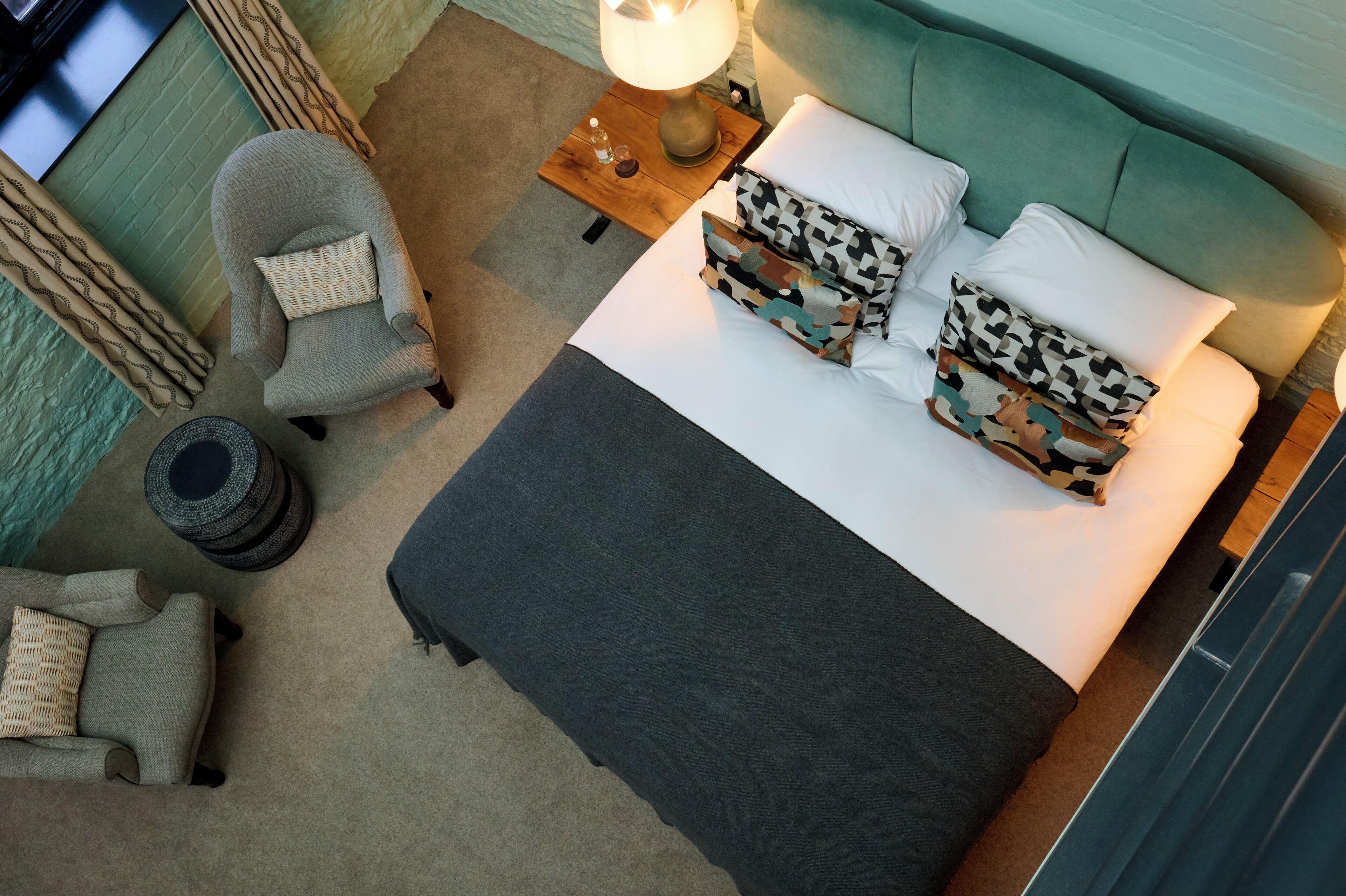 suite | egyptian cotton sheets, premium bedding, desk, iron/ironing board