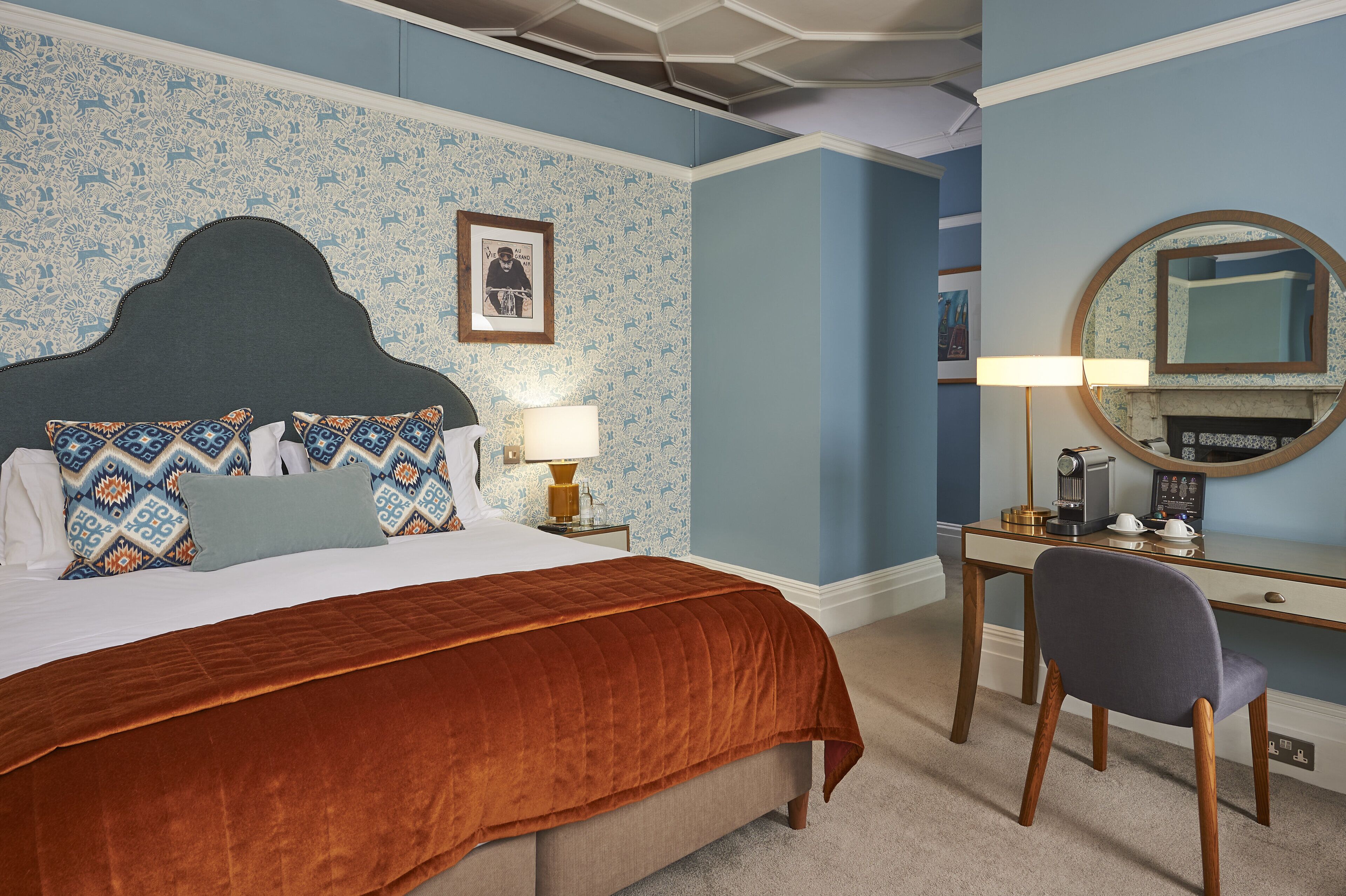 egyptian cotton sheets, premium bedding, desk, blackout curtains