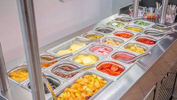 Free daily buffet breakfast