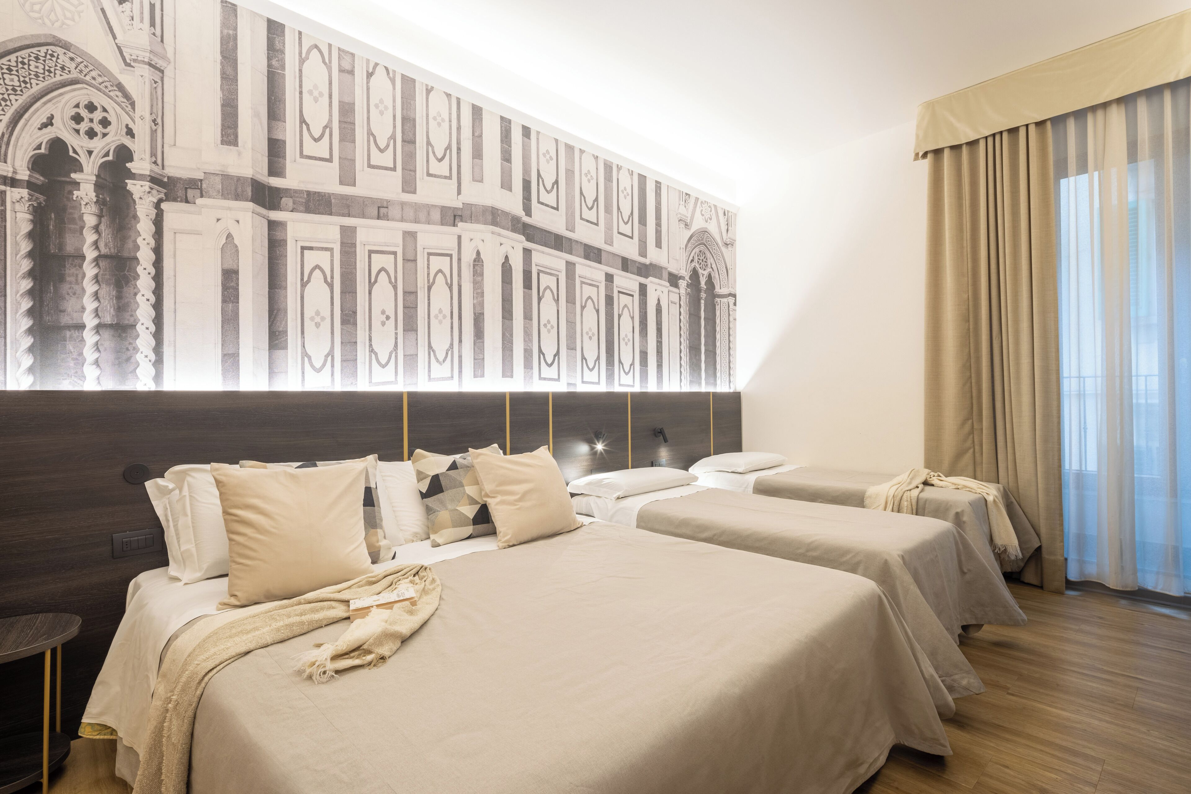 quadruple room | 1 bedroom, in-room safe, desk, laptop workspace