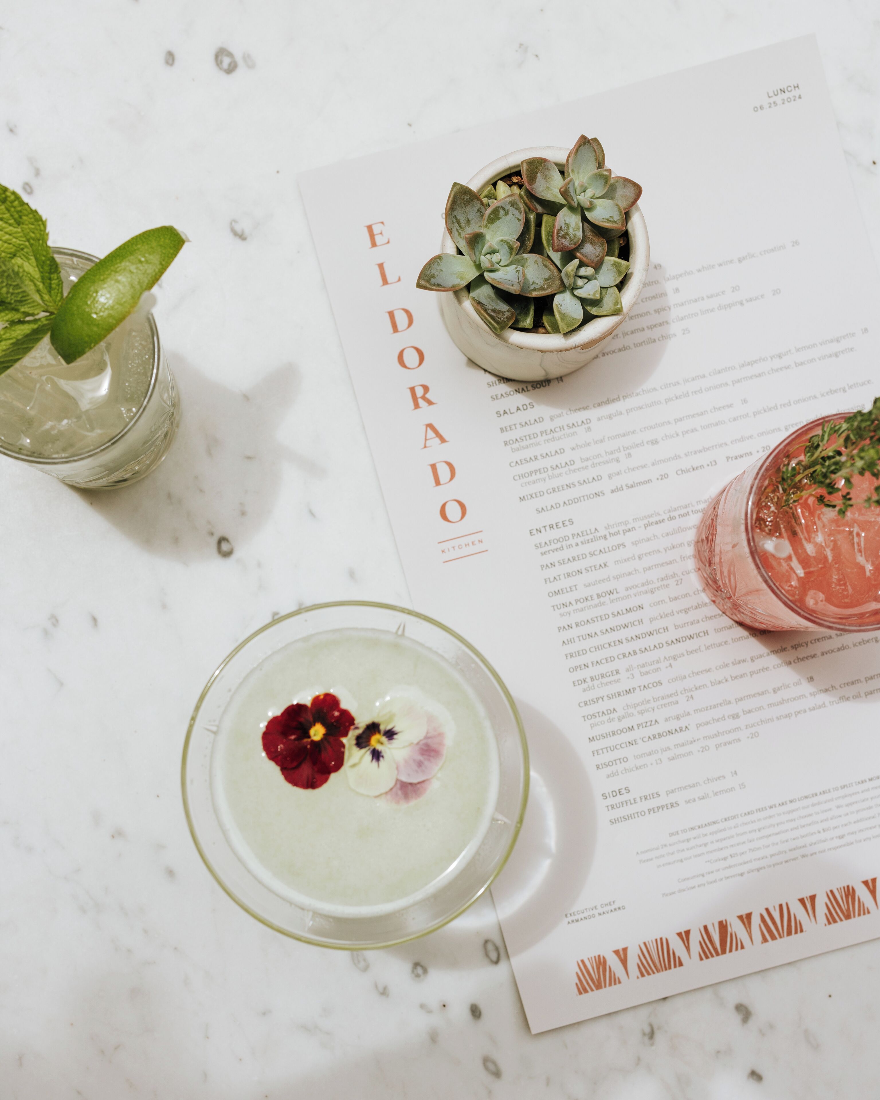 lunch and dinner served, californian cuisine