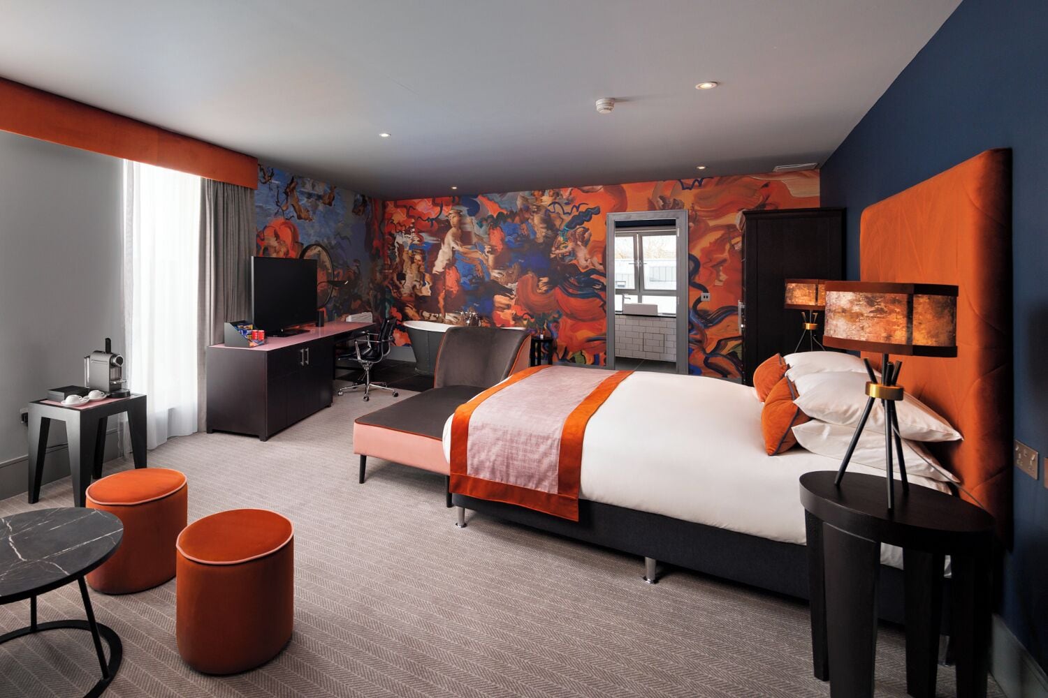 junior suite | in-room safe, individually decorated, desk, blackout curtains