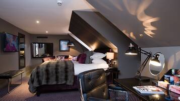 1 bedroom, desk, blackout drapes, iron/ironing board