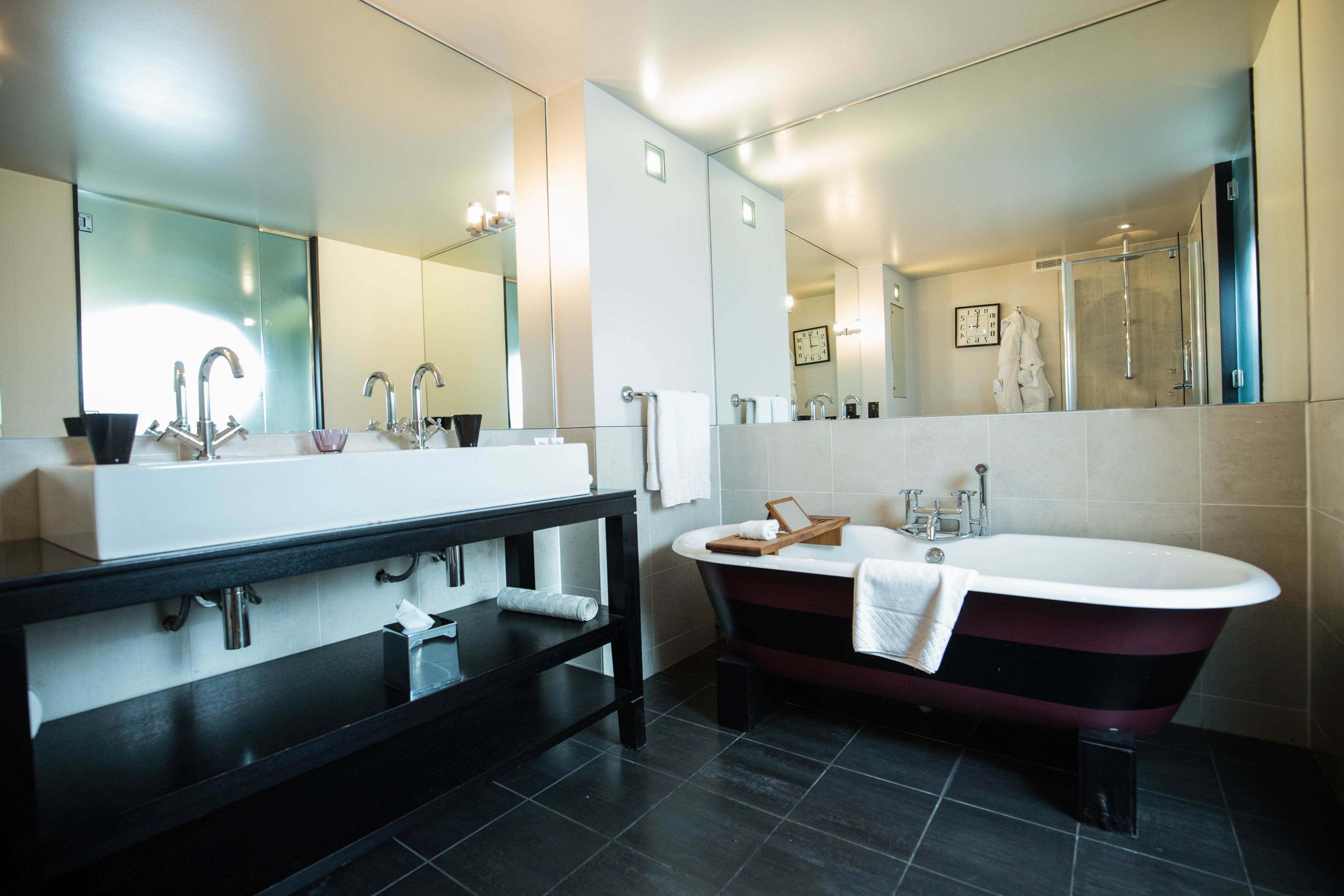 free toiletries, hair dryer, towels, soap