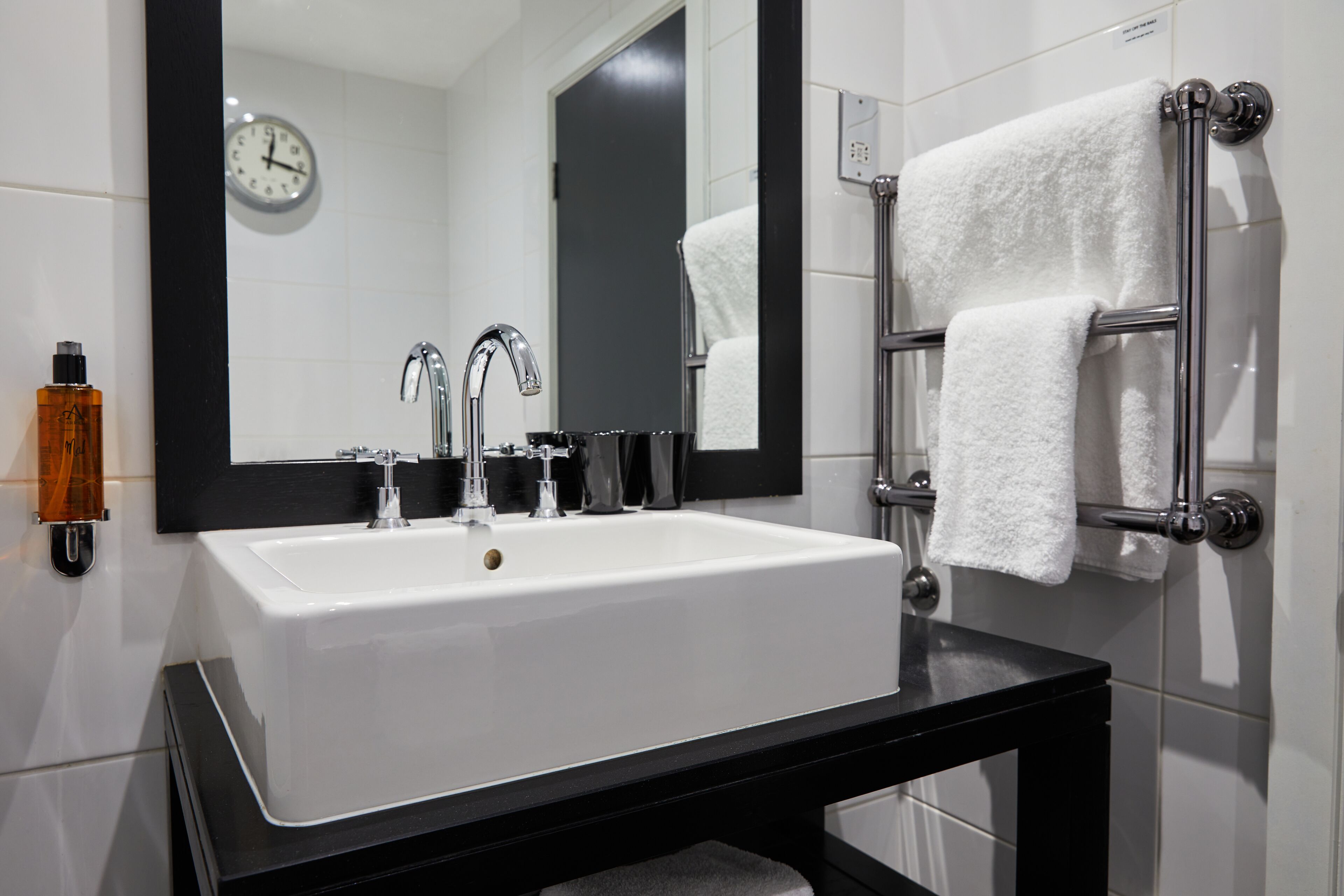 free toiletries, hair dryer, towels, soap