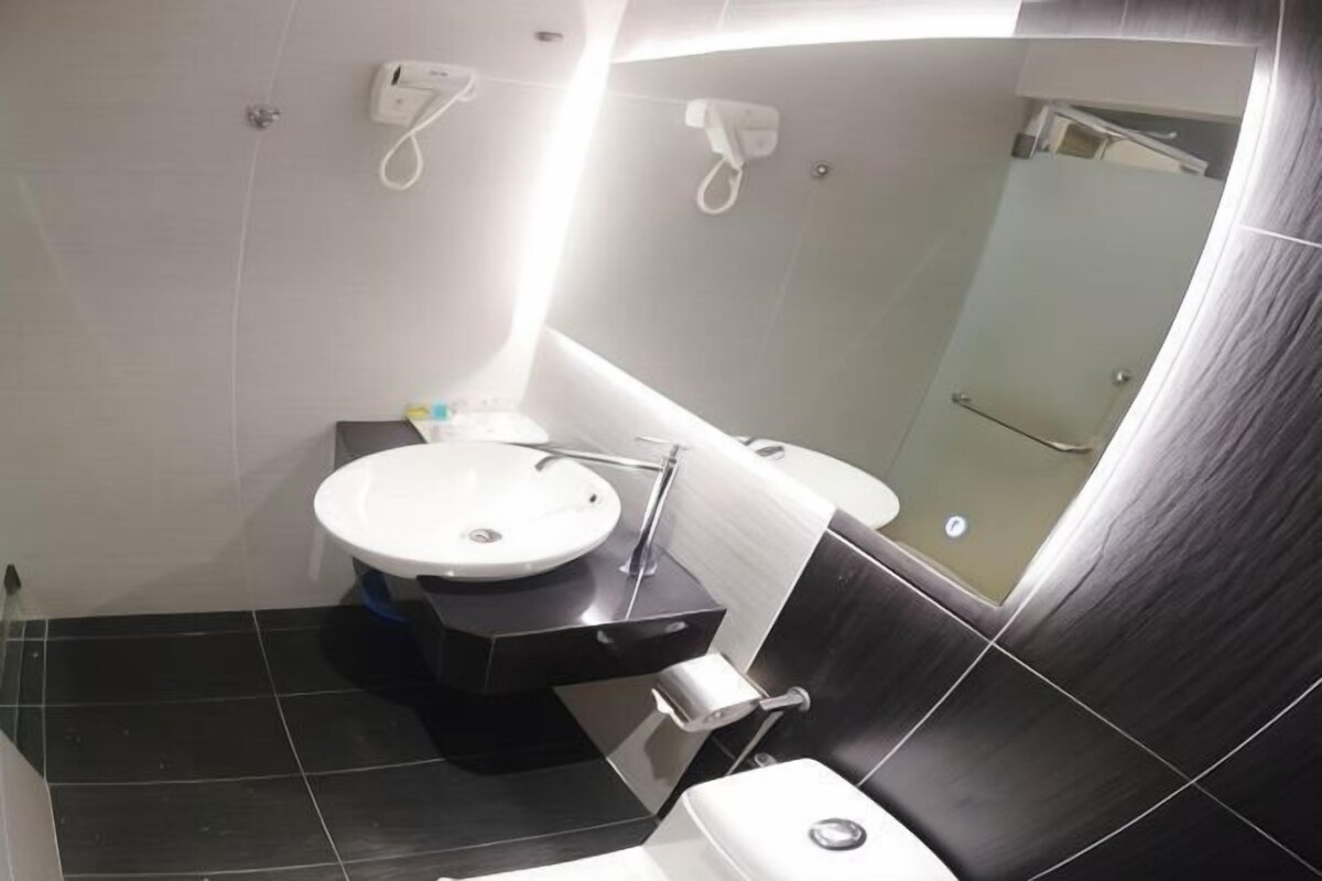 Bathroom | Shower, hair dryer, towels, soap