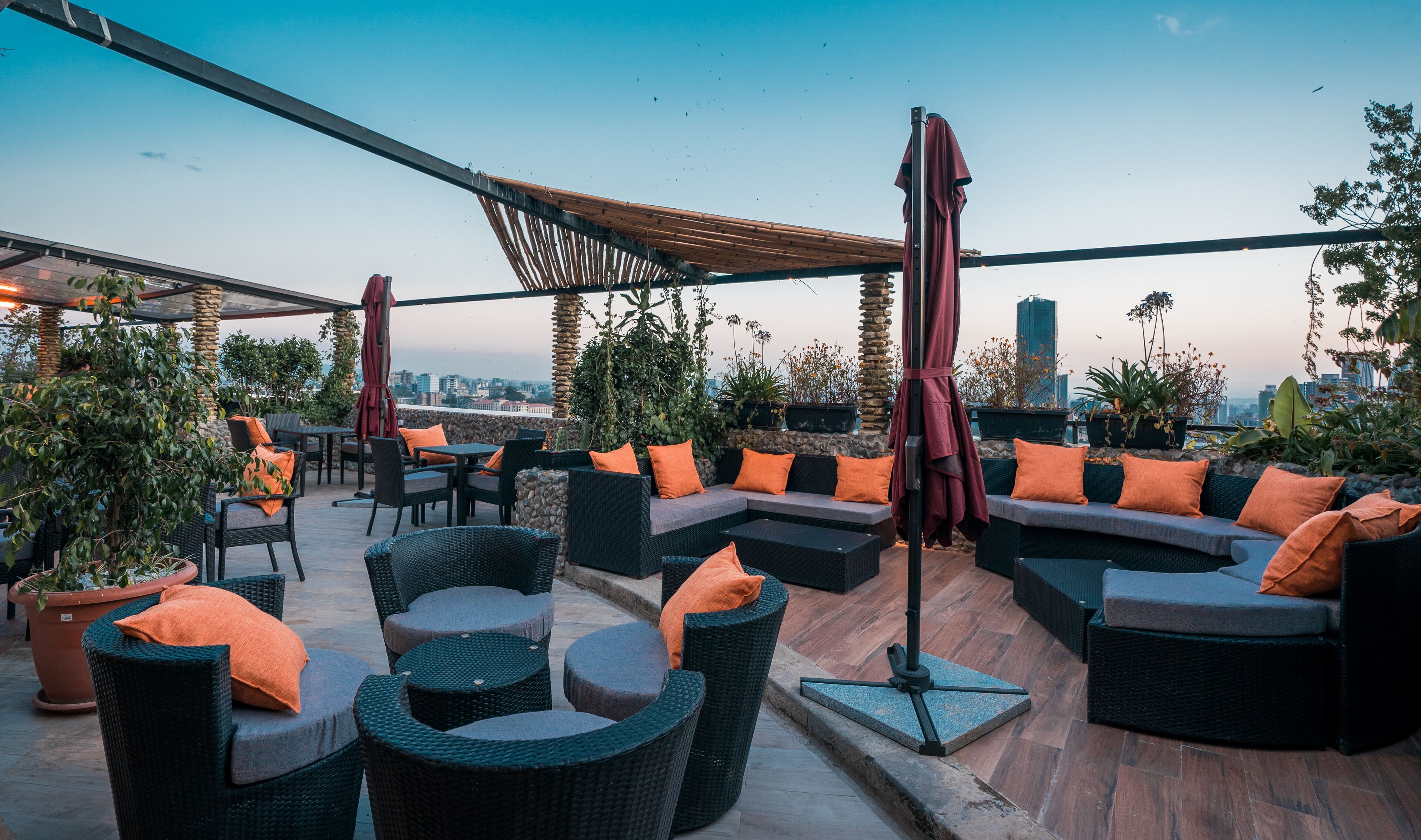 Außenbereich für Bankette