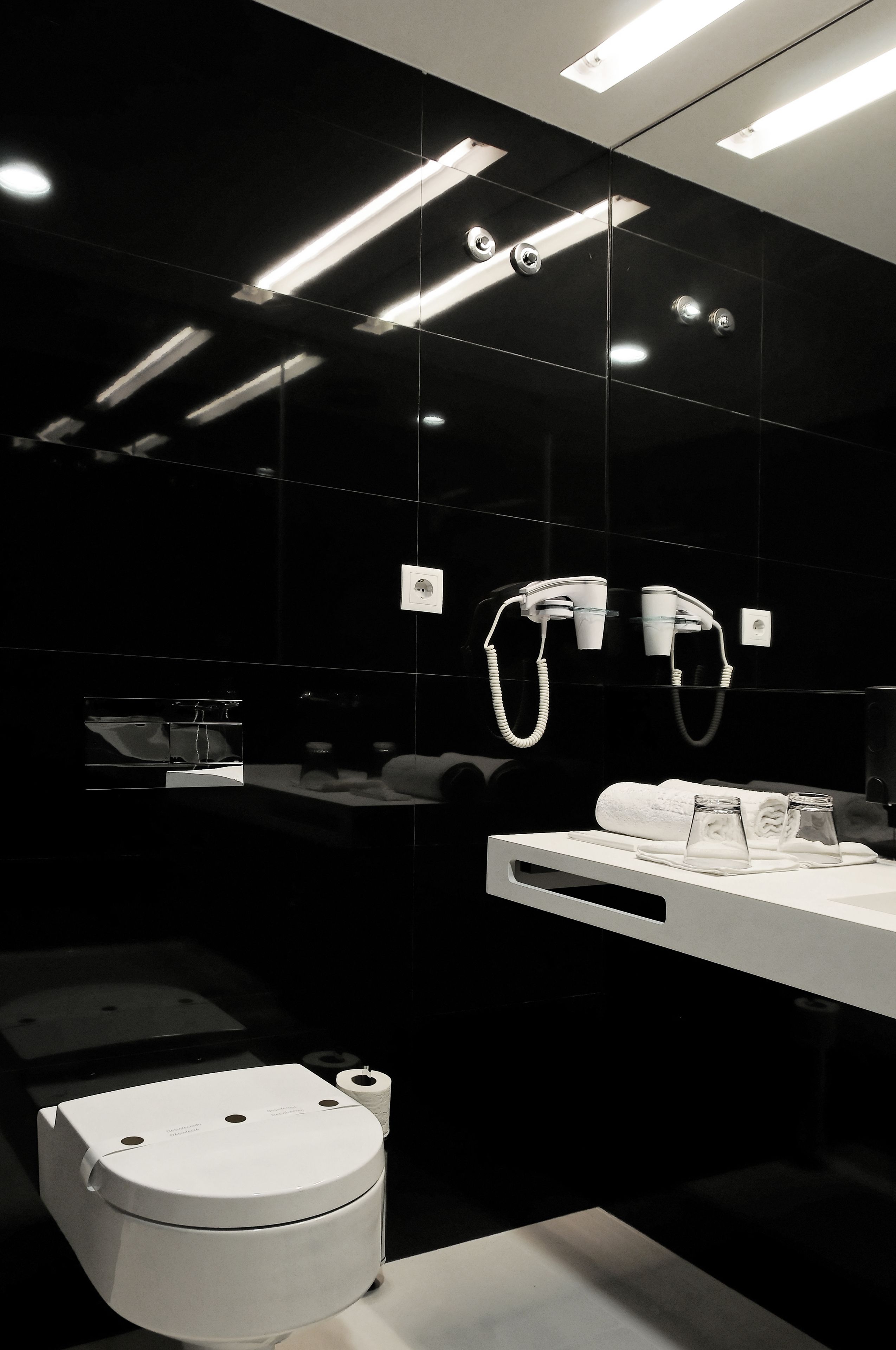 free toiletries, hair dryer, towels