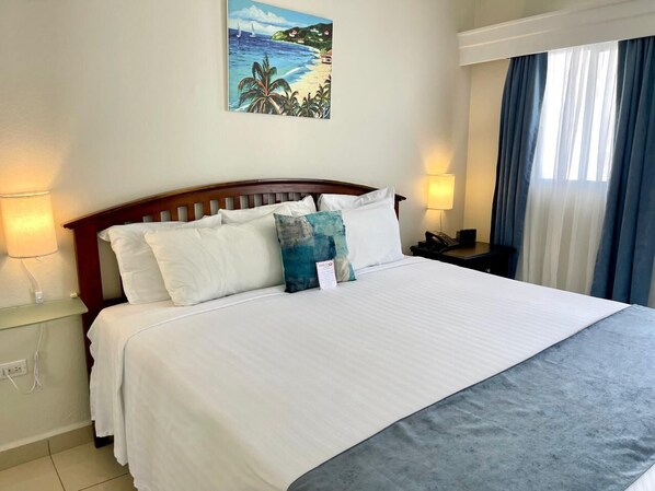 Premium bedding, in-room safe, desk, soundproofing