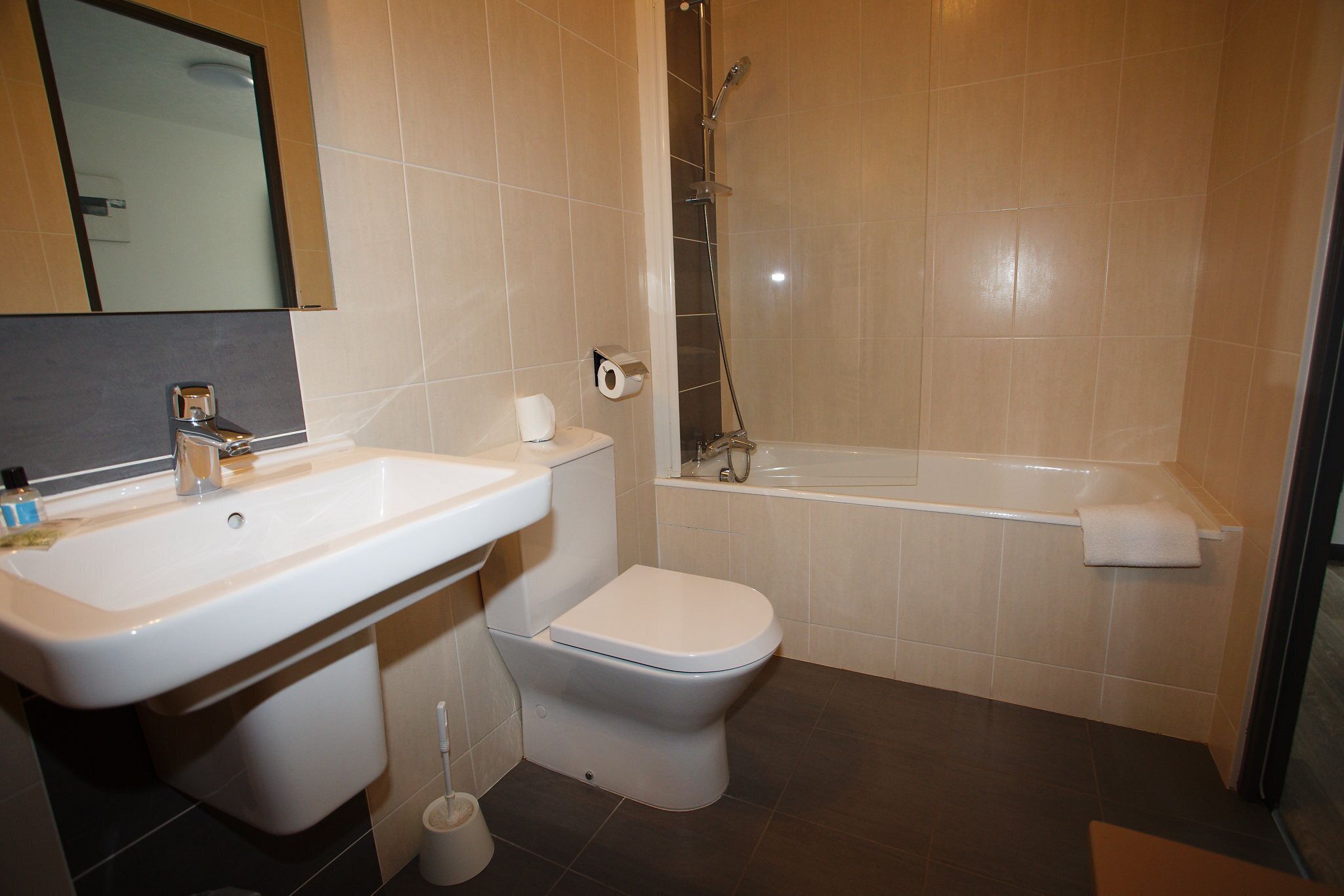 family room | bathroom | free toiletries, hair dryer, towels