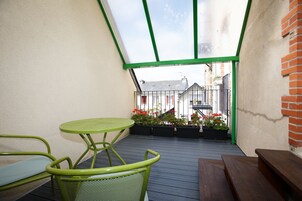 Quarto casal superior | Terraço/pátio