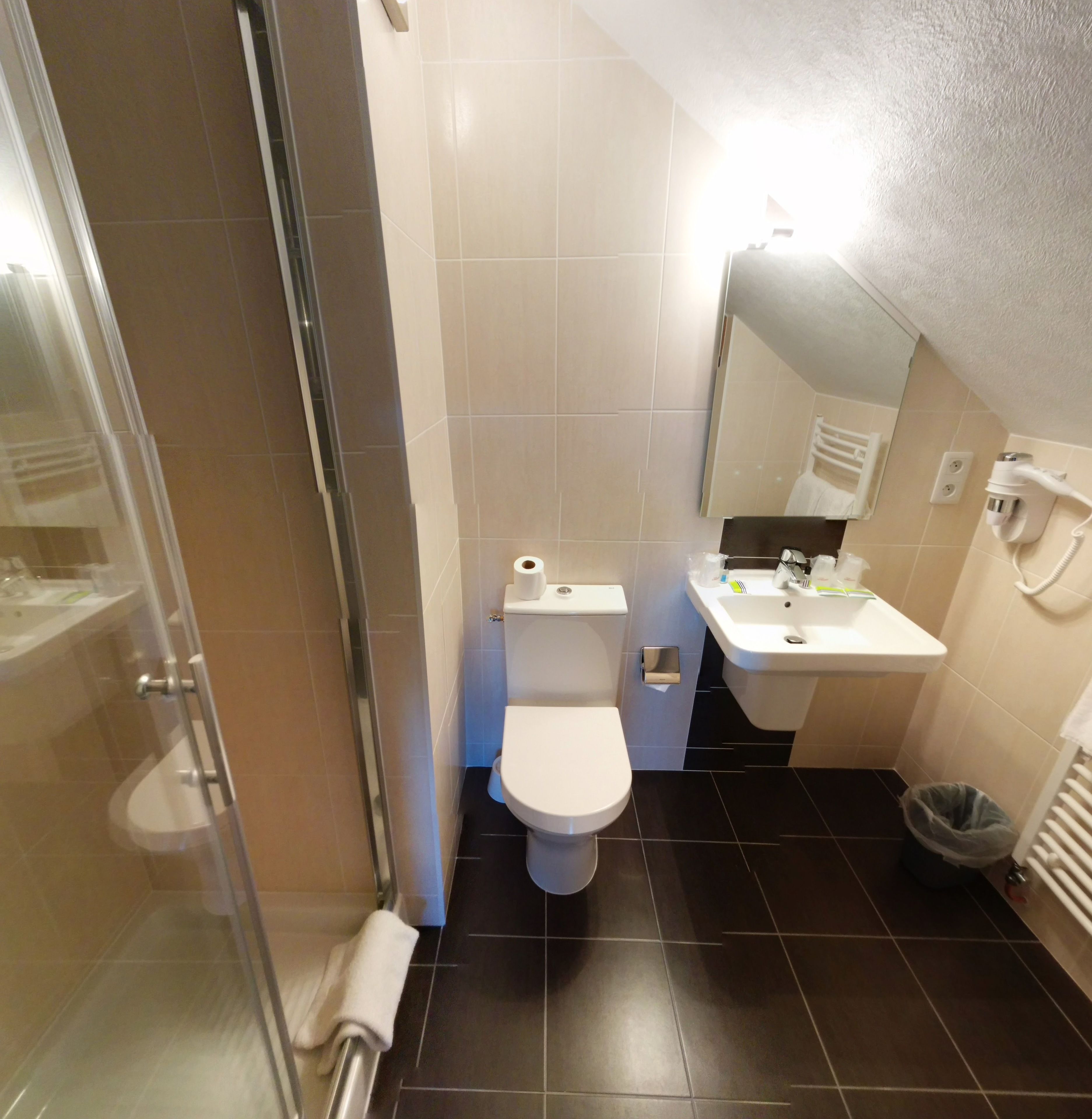 family room | bathroom | free toiletries, hair dryer, towels