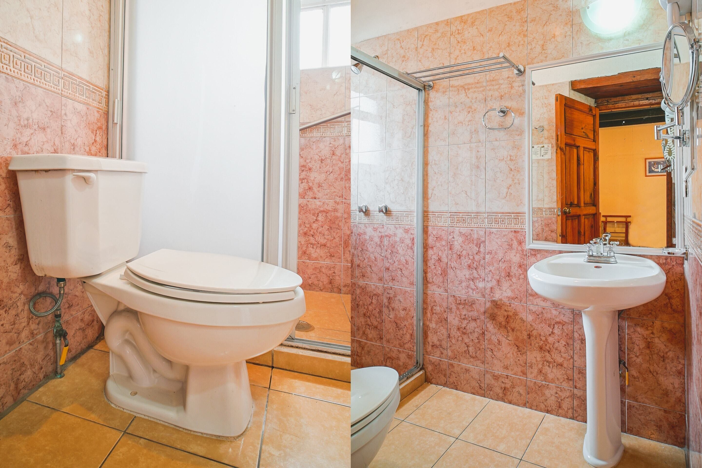 superior room | bathroom | shower, towels, soap, shampoo