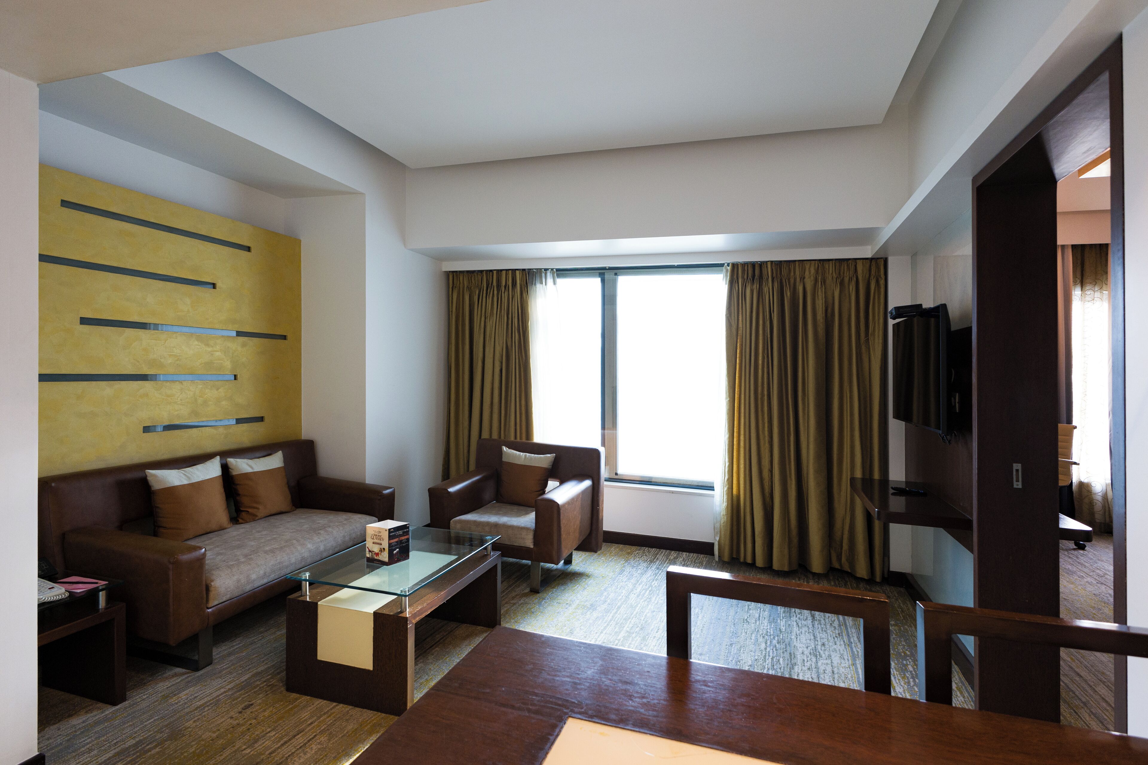 suite room | living area | 36-inch tv with digital channels