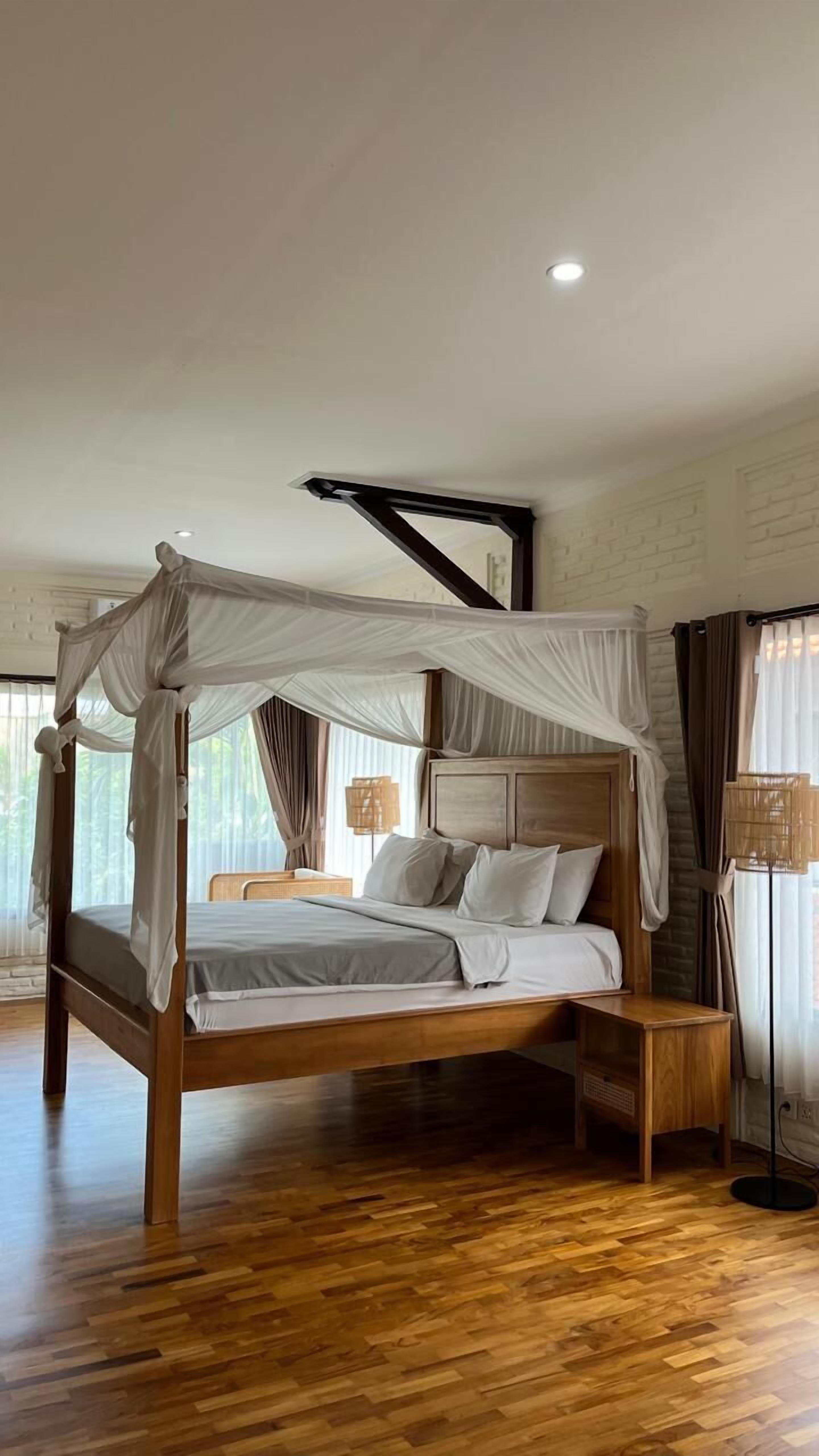 Familien-Ferienhaus, 2 Schlafzimmer | Betten mit Memory-Foam-Matratzen, Minibar, Zimmersafe