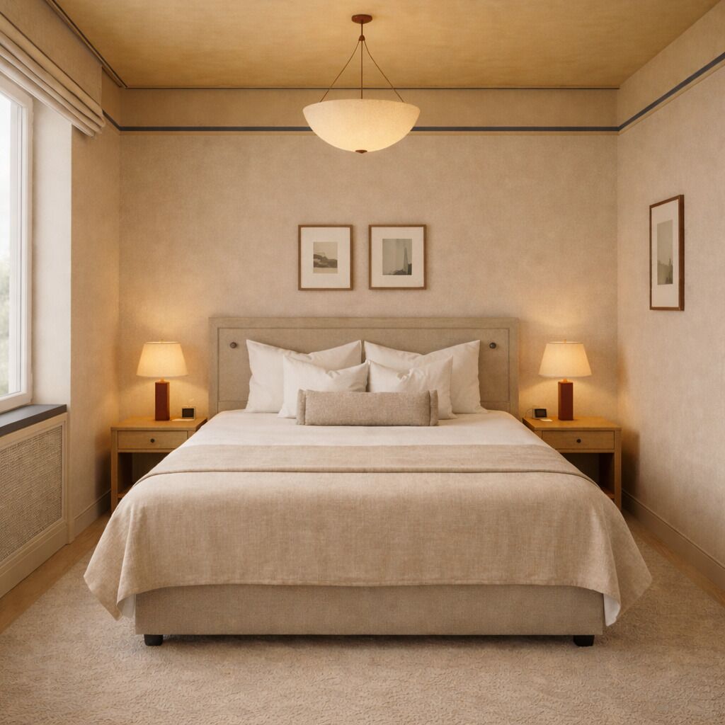 Hypo-allergenic bedding, blackout drapes, free WiFi, bed sheets