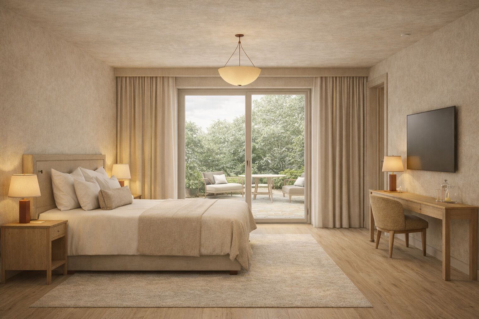 Junior Suite, 1 Queen Bed | Hypo-allergenic bedding, blackout drapes, free WiFi, bed sheets