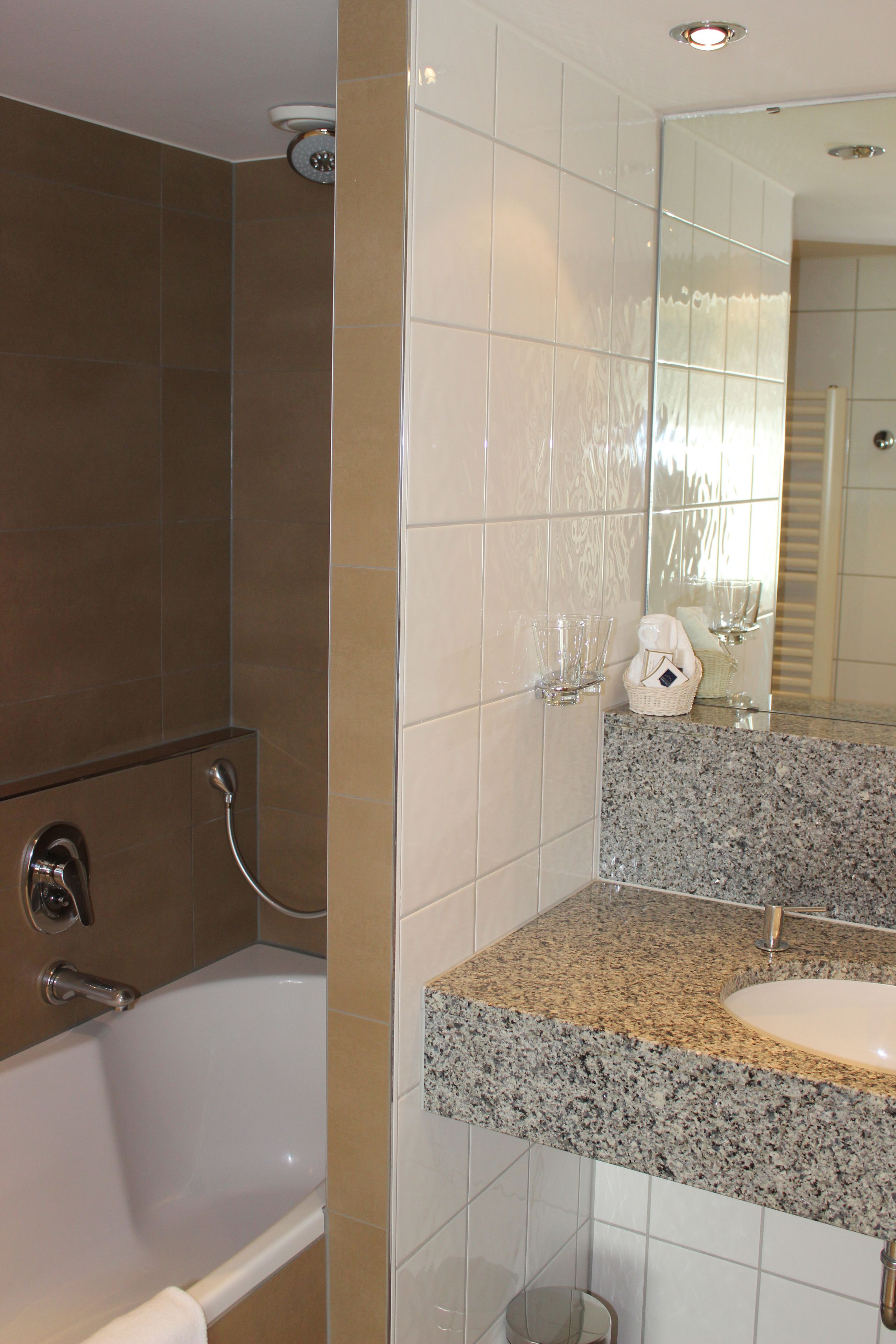 free toiletries, hair dryer, towels