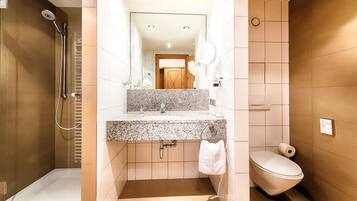 Free toiletries, hair dryer, towels