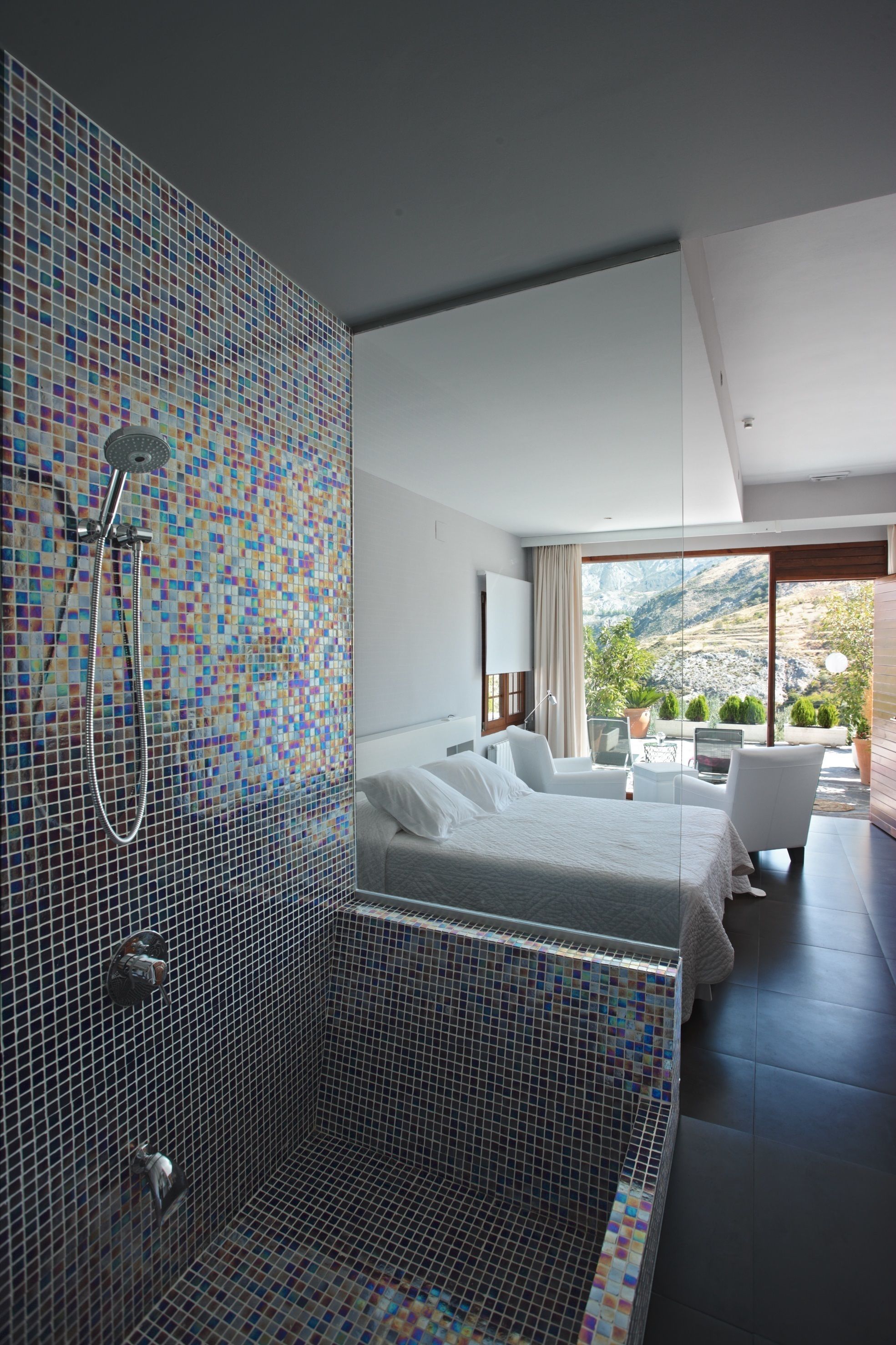 superior double room, terrace, mountain view | bathroom | free toiletries, hair dryer, slippers, bidet