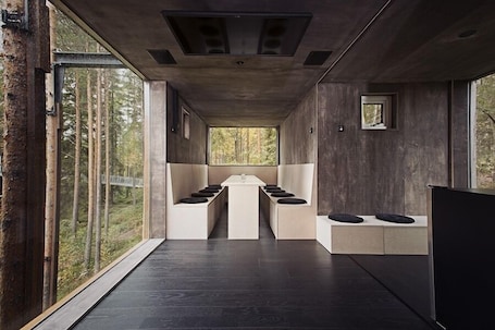 Dragonfly | Minibar, individually decorated, individually furnished, blackout drapes. Tree Hotel