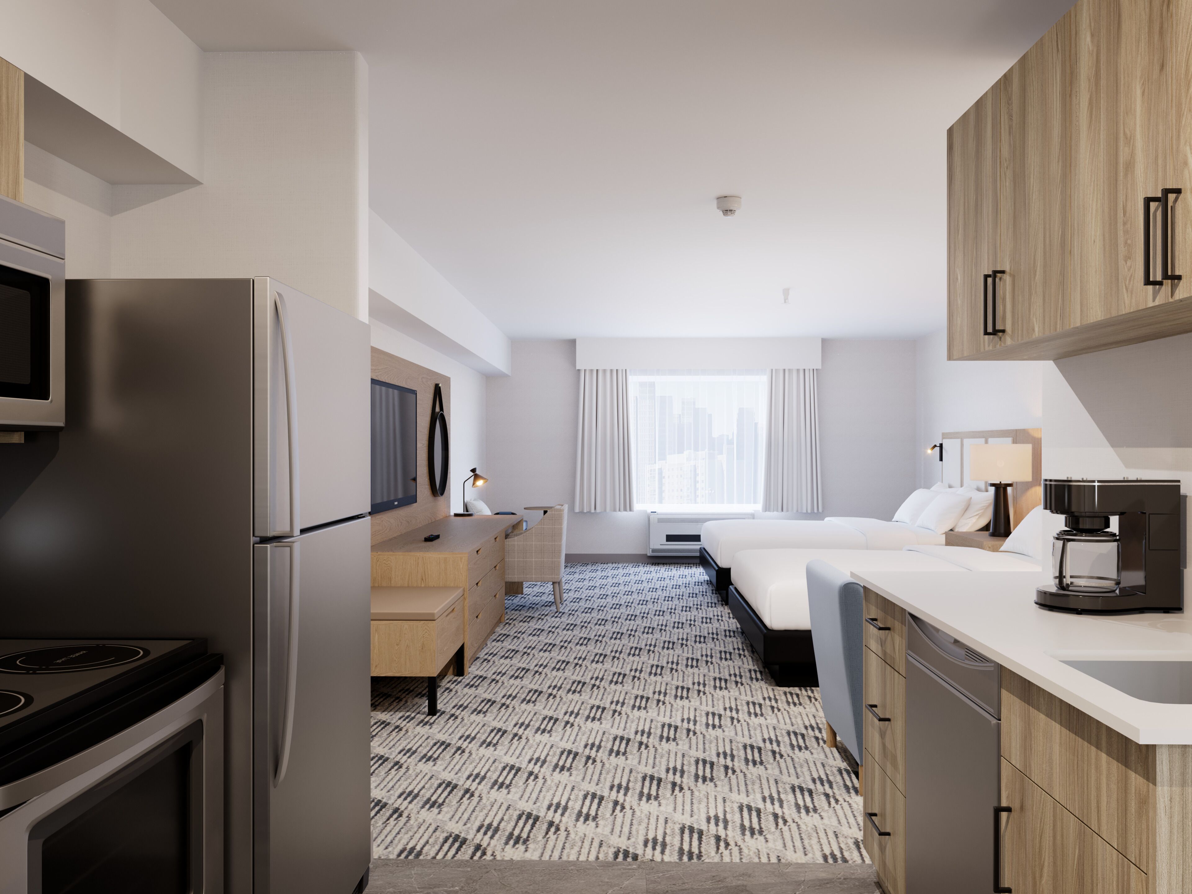 Signature Studio Suite, 2 Queen Beds, Kitchen | Premium bedding, pillowtop beds, desk, laptop workspace