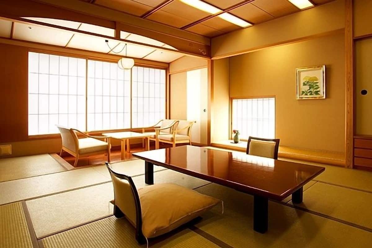 Japanese Style Room (Nishikan Sukiya), Futon | In-room safe, iron/ironing board, free WiFi, bed sheets