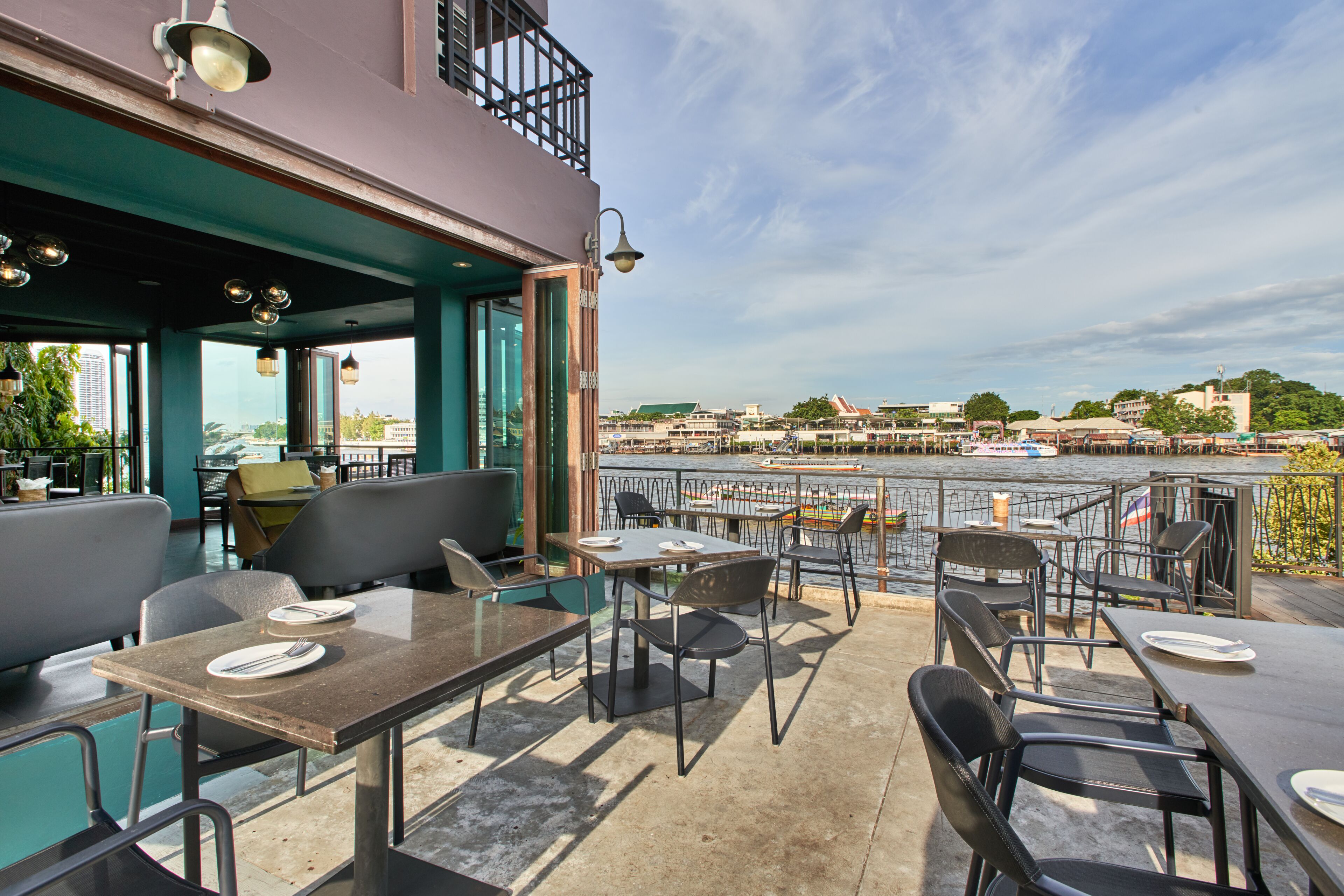 outdoor banquet area