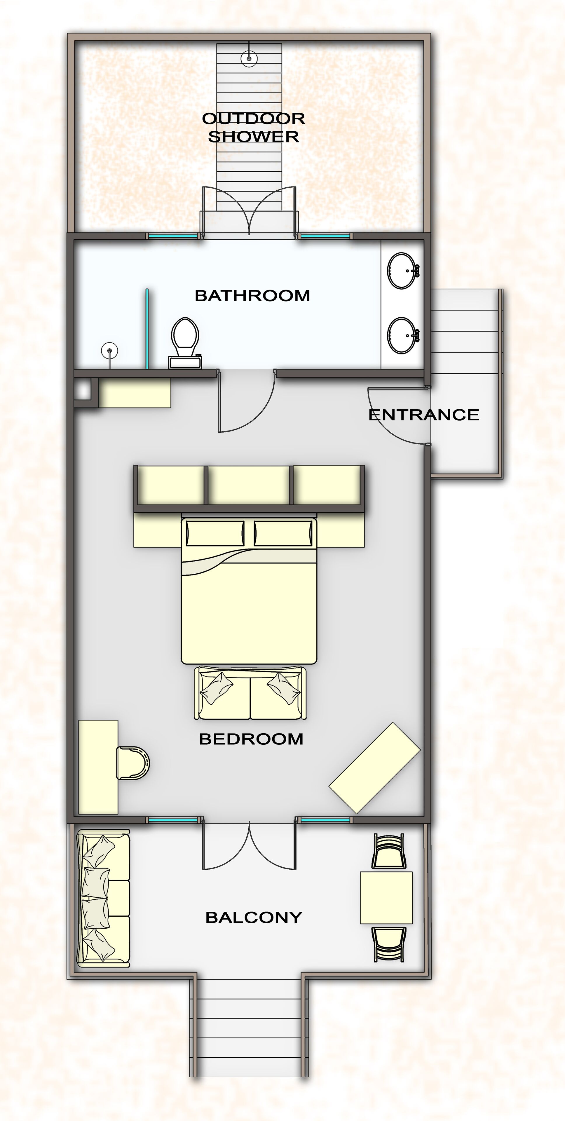 beach cabin | egyptian cotton sheets, premium bedding, minibar, in-room safe