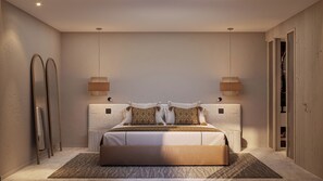 1 chambre, literie de qualité supérieure, minibar, bureau