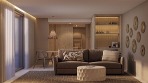 1 soverom, sengetøy av topp kvalitet, minibar og skrivebord