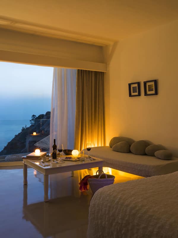 Superior Double Room, Sea View | 1 bedroom, Frette Italian sheets, premium bedding, down comforters