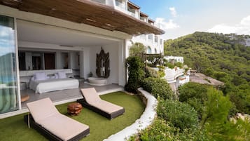 Phòng Suite, quang cảnh biển (Na Xamena) | 1 phòng ngủ, bộ trải giường bằng vải Frette của Ý