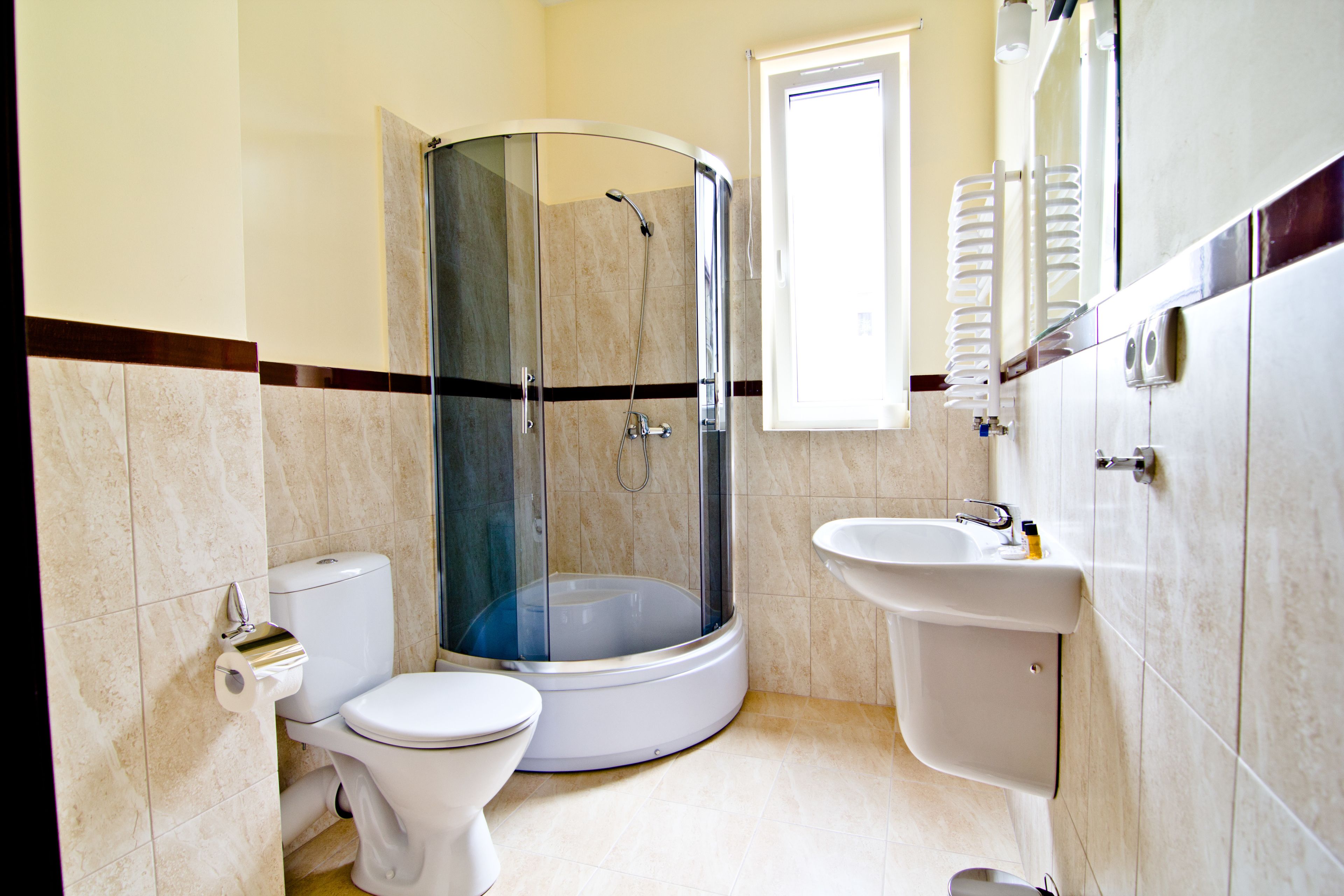 double or twin room | bathroom | shower, towels