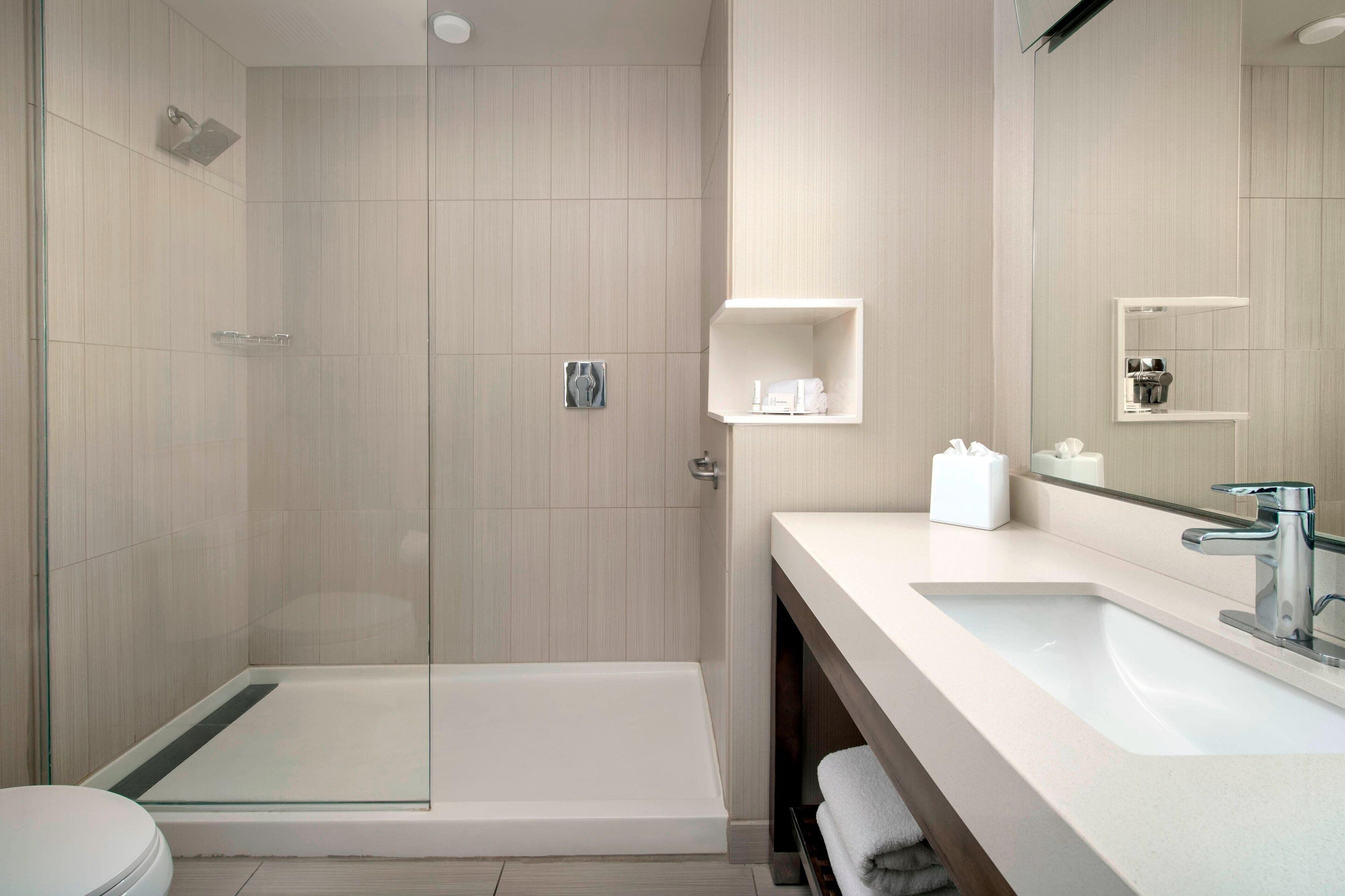 room, 1 king bed with sofa bed, non smoking | bathroom | designer toiletries, hair dryer, towels