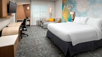 In-room safe, desk, laptop workspace, iron/ironing board