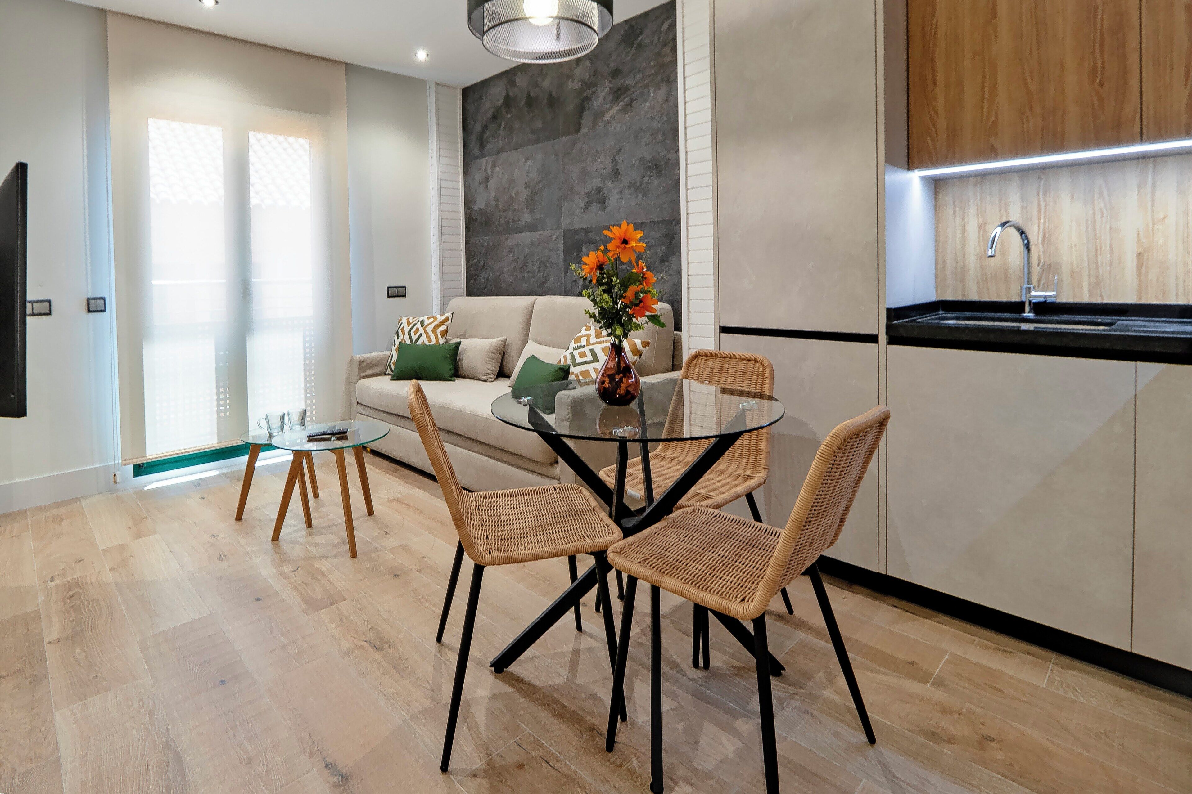 Appartement, 1 slaapkamer | Woonruimte | Een flatscreentelevisie