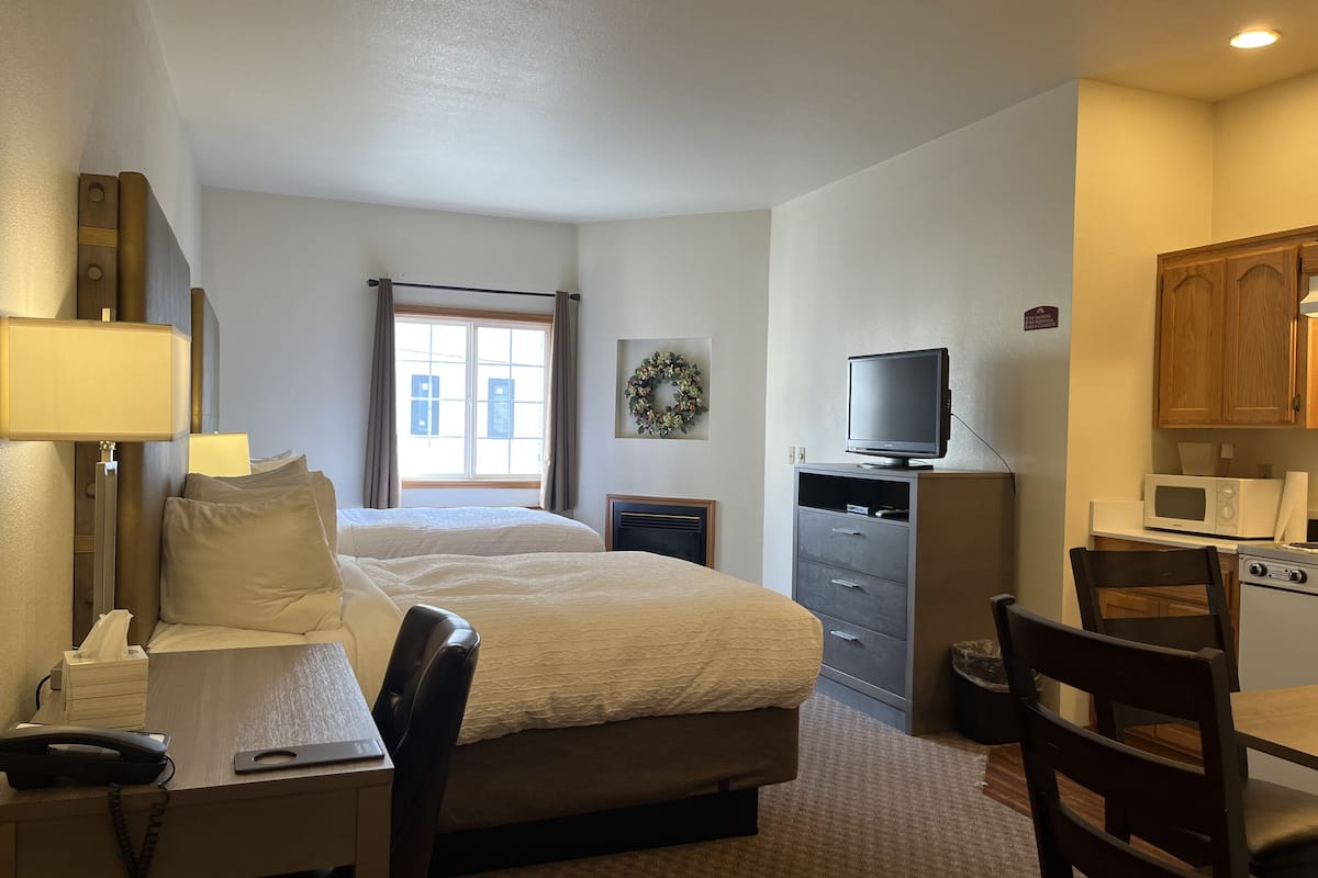 Suite, 2 Queen Beds | 1 bedroom, premium bedding, down comforters, pillowtop beds