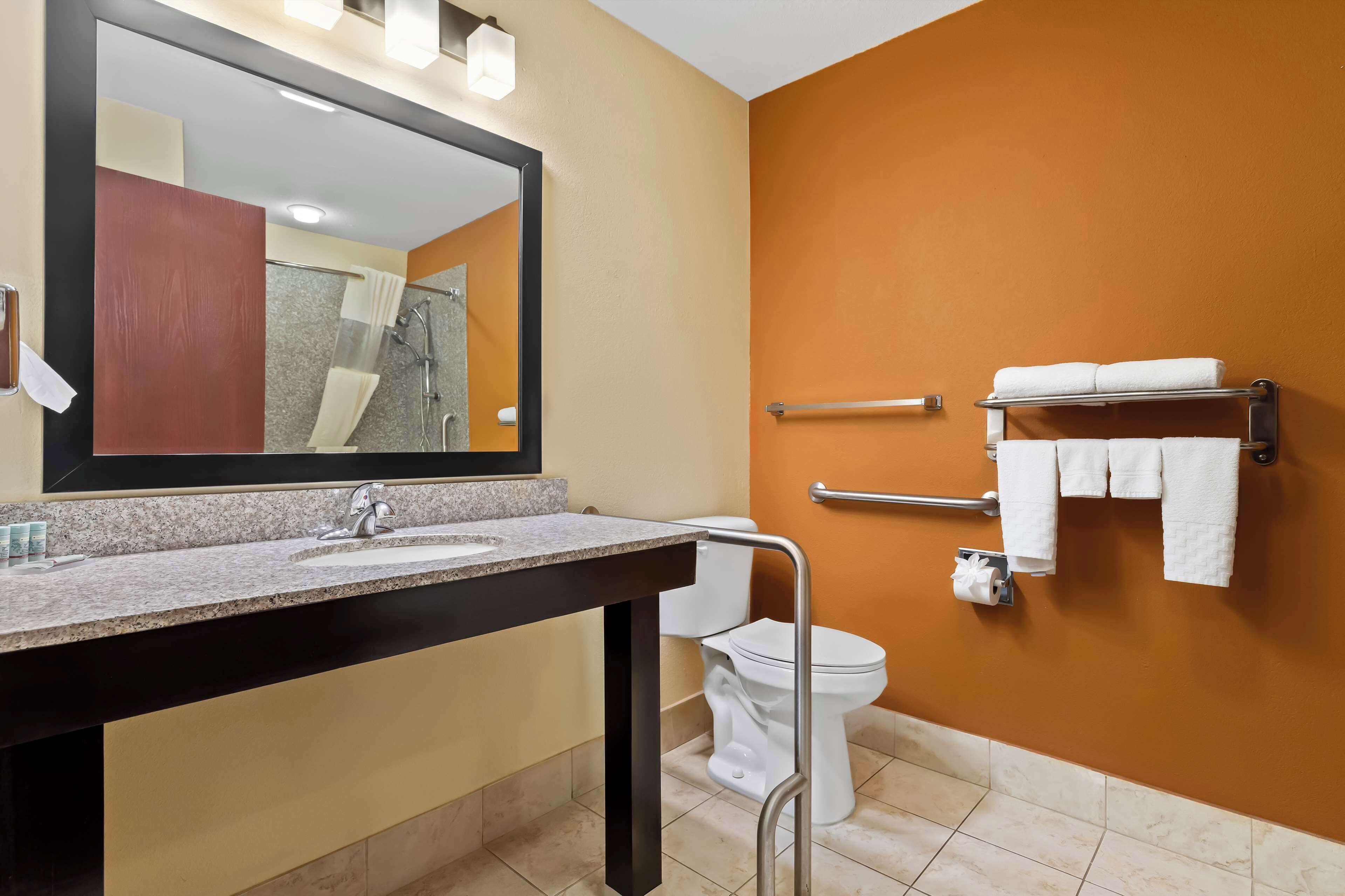standard room, 1 king bed, accessible, bathtub | bathroom | combined shower/bathtub, hair dryer, towels